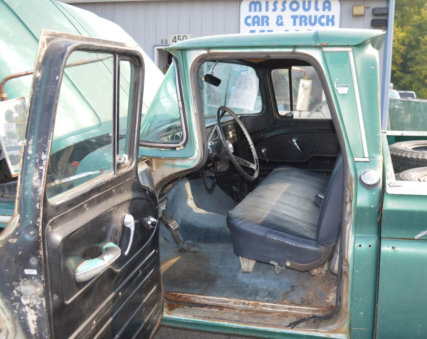 1963 Green GMC 2500 Custom (1502PG6468B) with an 305 V6 engine, Automatic transmission, located at 450 N Russell, Missoula, MT, 59801, (406) 543-6600, 46.874496, -114.017433 - Really Cool Old Pickup. V6 Engine. Automatic Transmission. Runs! Great Project Truck or drive it the way it is for a bit of nostalgia. This vehicle is more then 20 years old and is not eligible for lending through our finance companies. - Photo#12