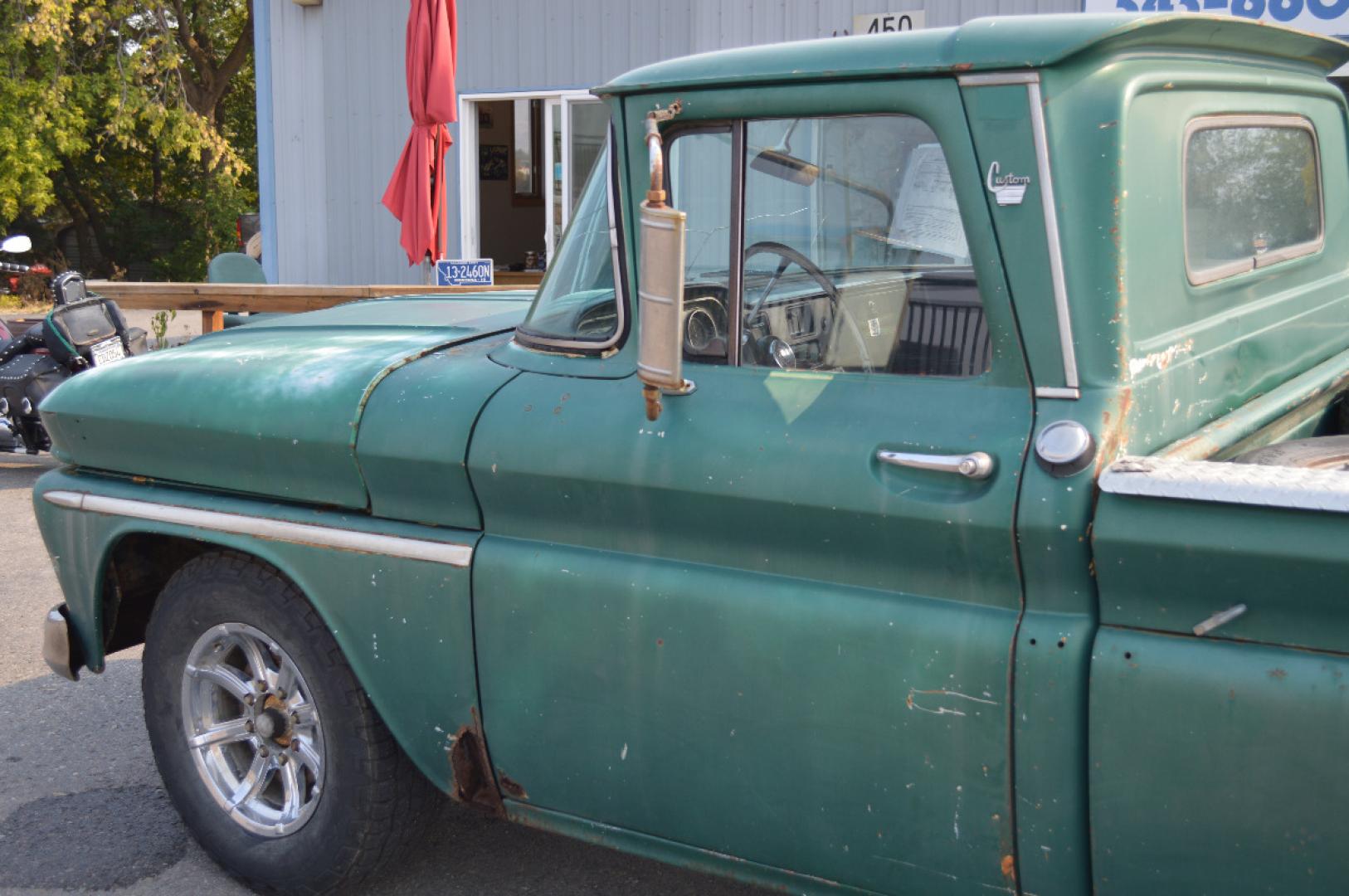 1963 Green GMC 2500 Custom (1502PG6468B) with an 305 V6 engine, Automatic transmission, located at 450 N Russell, Missoula, MT, 59801, (406) 543-6600, 46.874496, -114.017433 - Really Cool Old Pickup. V6 Engine. Automatic Transmission. Runs! Great Project Truck or drive it the way it is for a bit of nostalgia. This vehicle is more then 20 years old and is not eligible for lending through our finance companies. - Photo#1