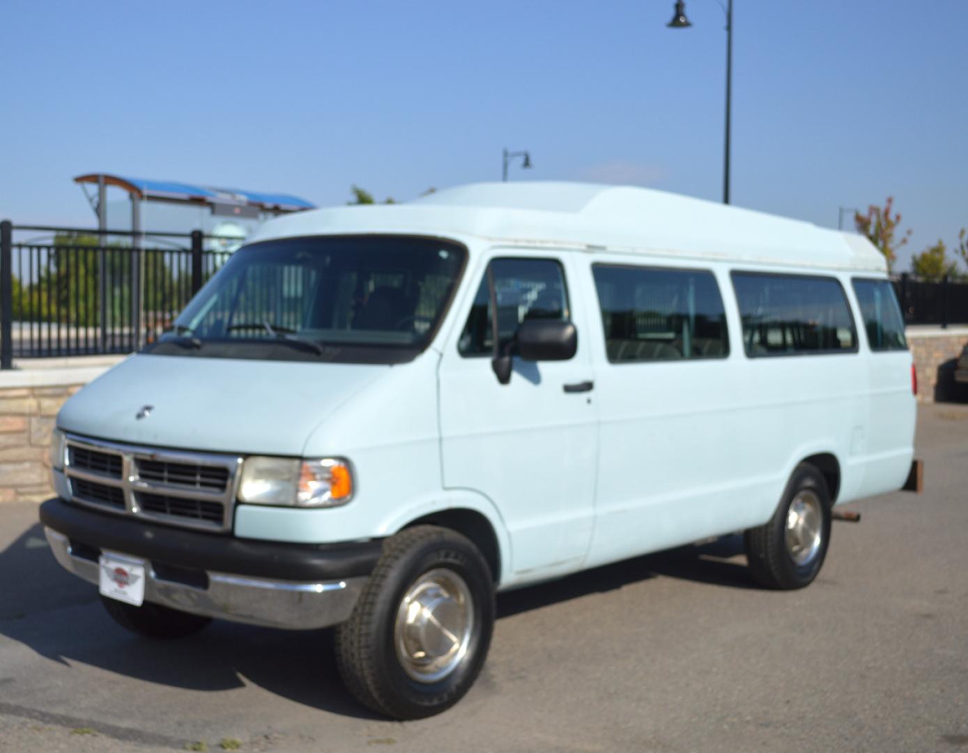 1997 Blue Dodge Ram Wagon B3500 (2B5WB35Z8VK) with an 5.9L V8 OHV 16V engine, 4-Speed Automatic Overdrive transmission, located at 450 N Russell, Missoula, MT, 59801, (406) 543-6600, 46.874496, -114.017433 - Only 86K Miles. Has a Hydraulic Wheel Chair Lift in the back. Seats 9 Total. Front and Rear Air Conditioning and Heat. Automatic Transmission. This vehicle is more then 20 years old and is not eligible for lending through our finance companies. - Photo#1