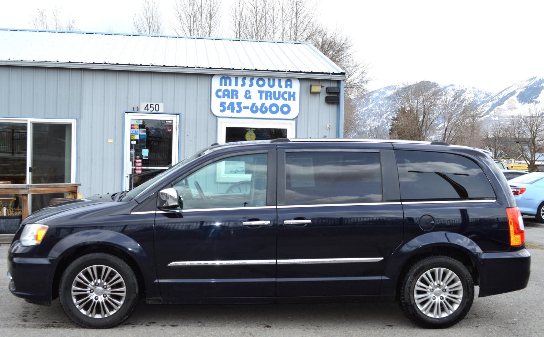 2011 Blue /Black Chrysler Town & Country Limited (2A4RR6DG6BR) with an 3.6L V6 DOHC 24V engine, 6-Speed Automatic transmission, located at 450 N Russell, Missoula, MT, 59801, (406) 543-6600, 46.874496, -114.017433 - Photo#0