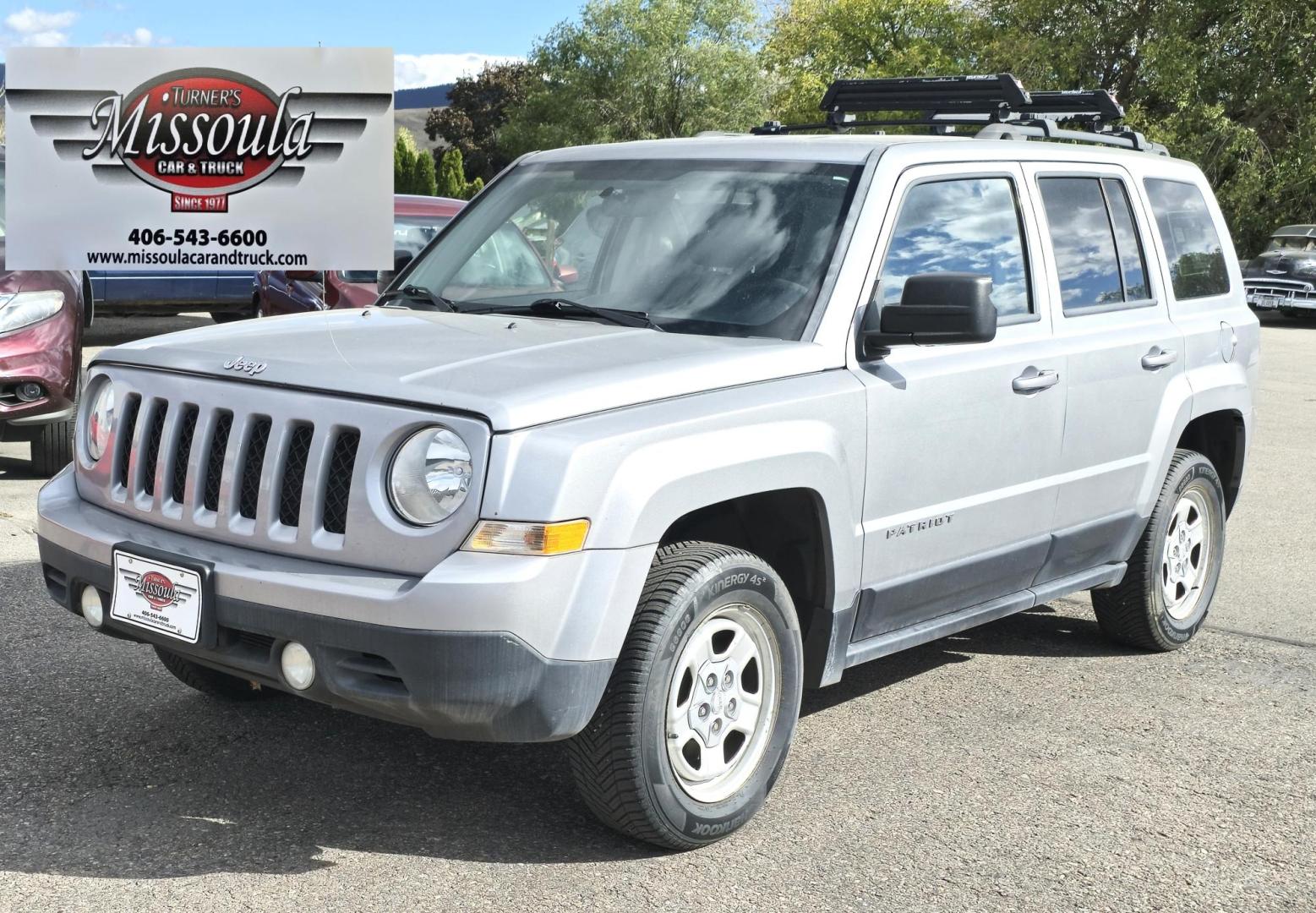 2015 Silver Jeep Patriot Sport 4WD (1C4NJRBB0FD) with an 2.4L L4 DOHC 16V engine, Automatic transmission, located at 450 N Russell, Missoula, MT, 59801, (406) 543-6600, 46.874496, -114.017433 - Nice Clean SUV. 4 Wheel Drive. Automatic Transmission. Air. Cruise. Tilt. Power Windows. - Photo#1