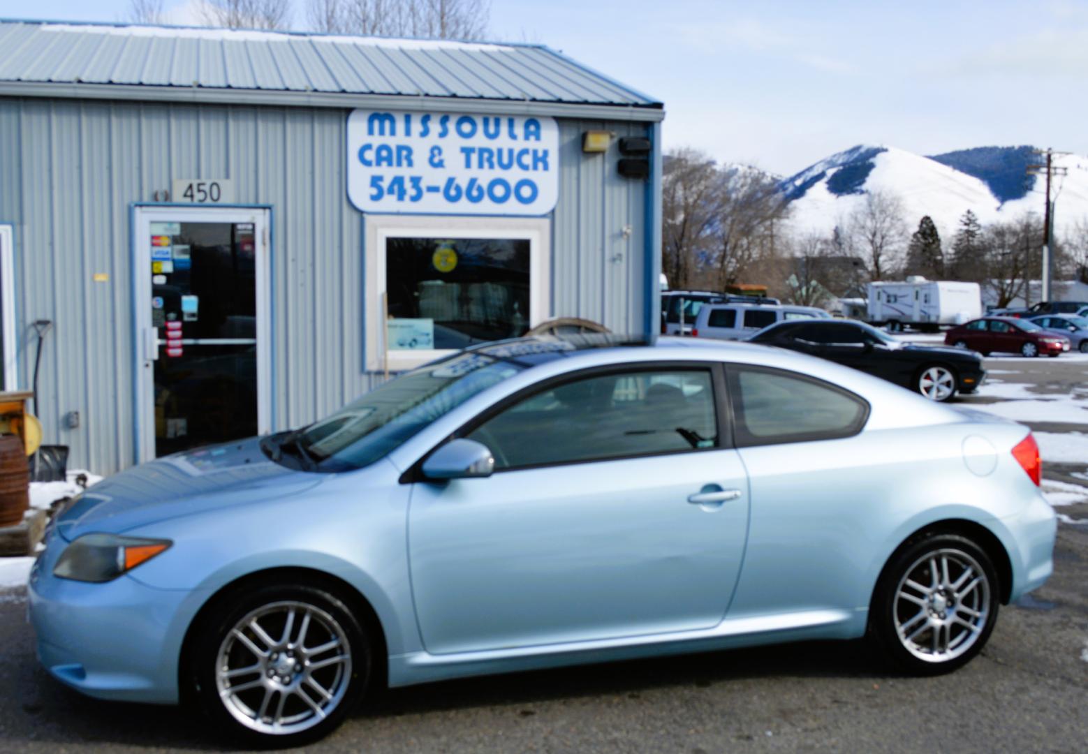 2006 Blue Scion tC Sport Coupe (JTKDE177460) with an 2.4L L4 DOHC 16V engine, 5-Speed Manual transmission, located at 450 N Russell, Missoula, MT, 59801, (406) 543-6600, 46.874496, -114.017433 - Nice little Coupe. Only 119K Miles. 5 Speed Manual Transmission. Air Conditioning. Power Sunroof. Power Windows. Cruise Control. AM FM Sat. Cd Deck. - Photo#0