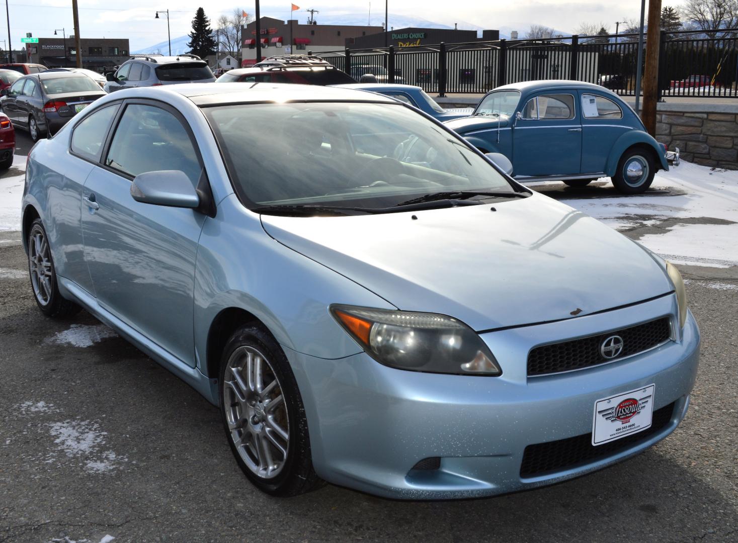 2006 Blue Scion tC Sport Coupe (JTKDE177460) with an 2.4L L4 DOHC 16V engine, 5-Speed Manual transmission, located at 450 N Russell, Missoula, MT, 59801, (406) 543-6600, 46.874496, -114.017433 - Nice little Coupe. Only 119K Miles. 5 Speed Manual Transmission. Air Conditioning. Power Sunroof. Power Windows. Cruise Control. AM FM Sat. Cd Deck. - Photo#2