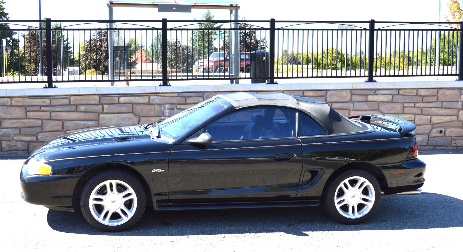 1998 Black Ford Mustang GT Convertible (1FAFP45X0WF) with an 4.6L V8 SOHC 16V engine, Automatic transmission, located at 450 N Russell, Missoula, MT, 59801, (406) 543-6600, 46.874496, -114.017433 - Brand New Convertible Top goes up and down great. Automatic Transmission. Air. Cruise. Tilt. This vehicle is more then 20 years old and is not eligible for lending through our finance companies. - Photo#1