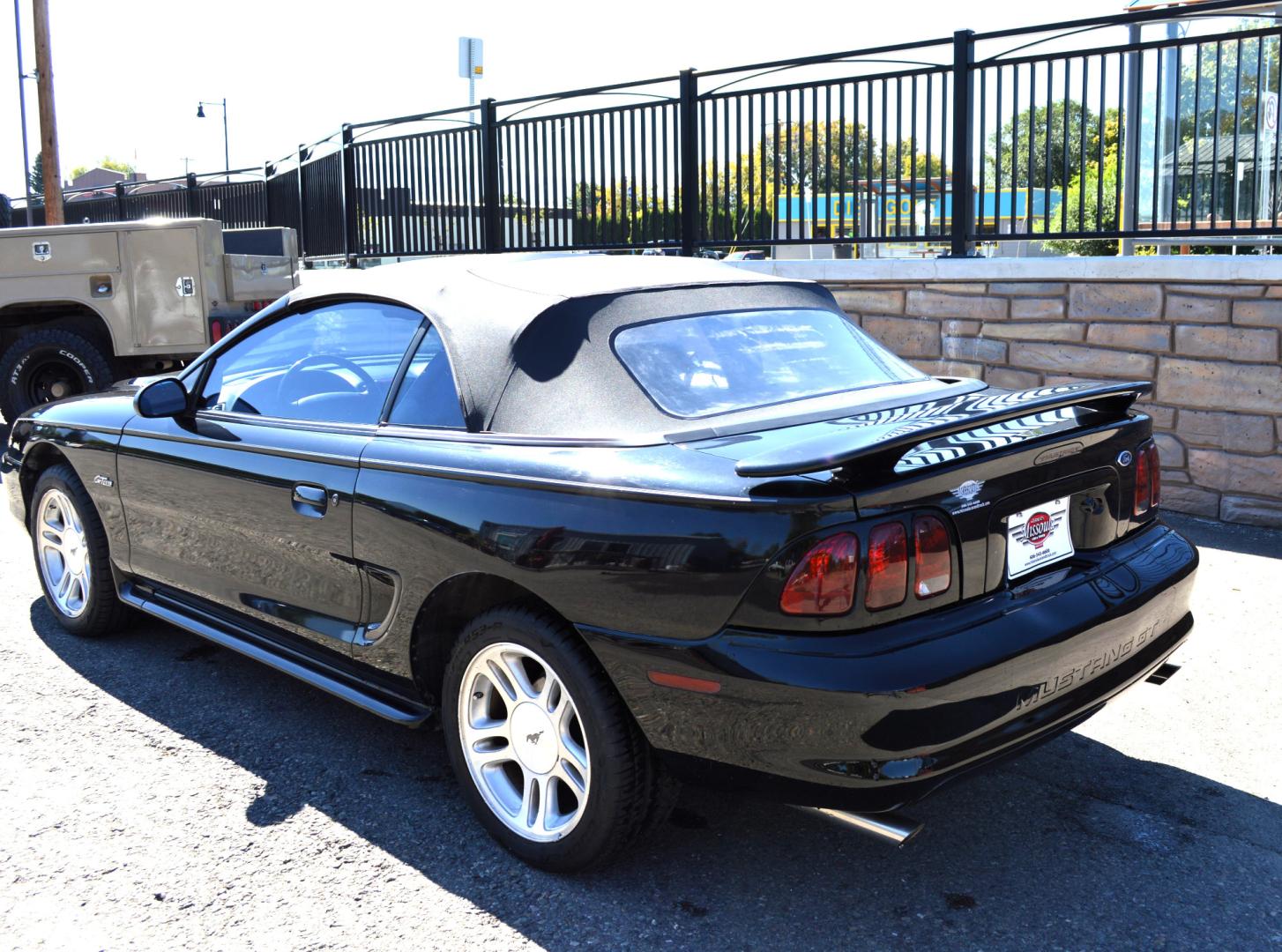 1998 Black Ford Mustang GT Convertible (1FAFP45X0WF) with an 4.6L V8 SOHC 16V engine, Automatic transmission, located at 450 N Russell, Missoula, MT, 59801, (406) 543-6600, 46.874496, -114.017433 - Brand New Convertible Top goes up and down great. Automatic Transmission. Air. Cruise. Tilt. This vehicle is more then 20 years old and is not eligible for lending through our finance companies. - Photo#4