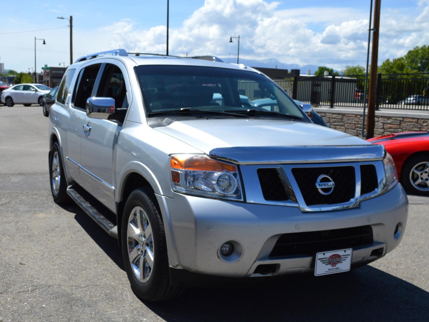 2011 Silver Nissan Armada SL 4WD (5N1AA0NC5BN) with an 5.6L V8 DOHC 32V engine, 5-Speed Automatic transmission, located at 450 N Russell, Missoula, MT, 59801, (406) 543-6600, 46.874496, -114.017433 - Really Nice SUV. 4 Wheel Drive. Power Sunroof. 3rd Row Seating. Rear Entertainment. Leather Heated Seats. Air. Cruise. Tilt. LOADED! - Photo#3