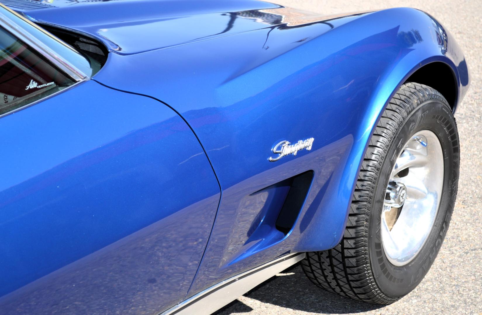 1973 Blue /Black Chevrolet Corvette Stingray (1Z37J3S4290) with an 350 engine, 4-Speed Manual transmission, located at 450 N Russell, Missoula, MT, 59801, (406) 543-6600, 46.874496, -114.017433 - Classy Looking Vette. Beautiful Blue. 4 Speed Manual Transmission. 350 Engine This vehicle is more then 20 years old and is not eligible for lending through our finance companies. - Photo#10