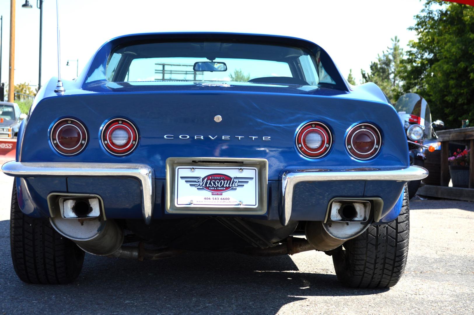 1973 Blue /Black Chevrolet Corvette Stingray (1Z37J3S4290) with an 350 engine, 4-Speed Manual transmission, located at 450 N Russell, Missoula, MT, 59801, (406) 543-6600, 46.874496, -114.017433 - Classy Looking Vette. Beautiful Blue. 4 Speed Manual Transmission. 350 Engine This vehicle is more then 20 years old and is not eligible for lending through our finance companies. - Photo#8