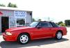 1991 Red /Black Ford Mustang GT convertible (1FACP45E3MF) with an 5.0L V8 OHV 16V engine, Automatic transmission, located at 450 N Russell, Missoula, MT, 59801, (406) 543-6600, 46.874496, -114.017433 - Nice little Convertible. Under 75K Original Miles. Power Windows. Air Conditioning. Lumbar Support. Cruise Control. AM/FM Cassette. Rear window needs resealed to the convertible top. This vehicle is more then 20 years old and is not eligible for lending through our finance companies. - Photo#1