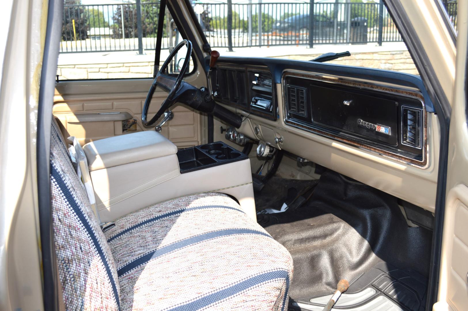 1975 Tan Ford F-100 F100 Ranger XLT (F11YRW21236) with an 390 engine, Automatic transmission, located at 450 N Russell, Missoula, MT, 59801, (406) 543-6600, 46.874496, -114.017433 - Such a Nice Truck. 13,000 Lb Winch. Utility Box. External Fuel Tank. Custom Headliner. AM FM CD Player. 460 Engine. Automatic Transmission. Warn Hubs. - Photo#14