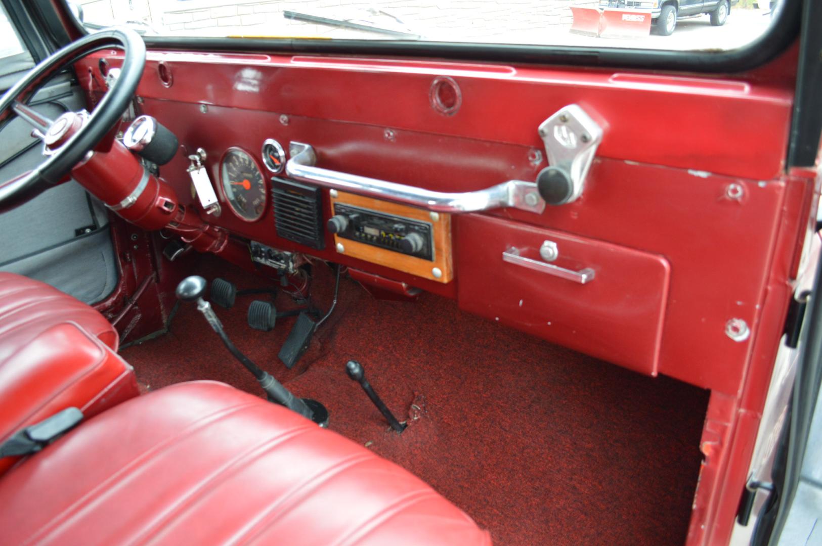 1969 Maroon Jeep CJ5 (83050173554) with an 235 6 Cylinder engine, 3 Speed Manual transmission, located at 450 N Russell, Missoula, MT, 59801, (406) 543-6600, 46.874496, -114.017433 - Photo#10