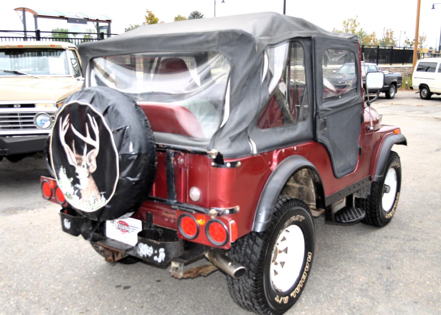 1969 Maroon Jeep CJ5 (83050173554) with an 235 6 Cylinder engine, 3 Speed Manual transmission, located at 450 N Russell, Missoula, MT, 59801, (406) 543-6600, 46.874496, -114.017433 - Photo#6