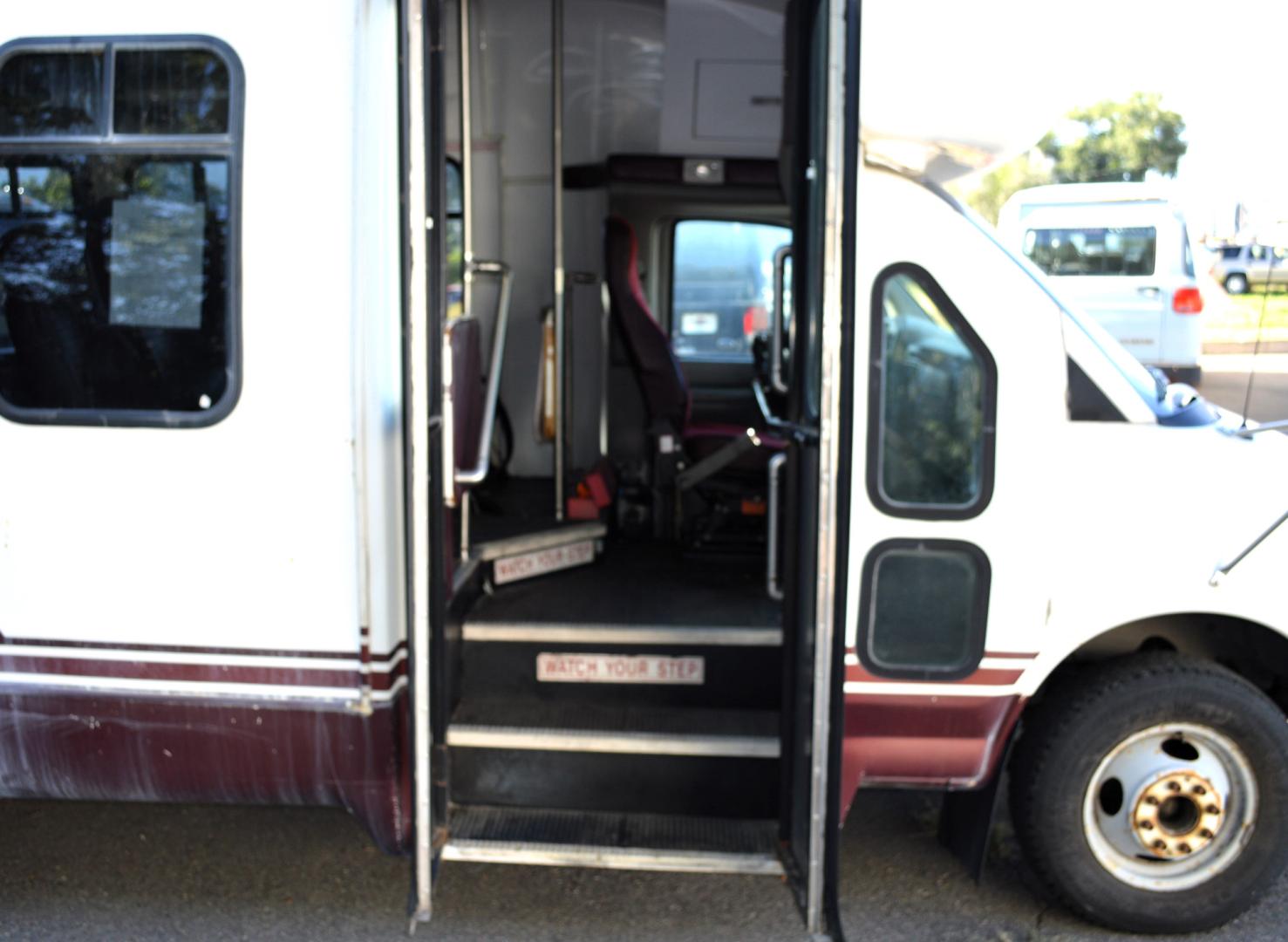 1998 White Chevrolet Express G3500 (1GBJG31J4W1) with an 7.4L V8 OHV 16V engine, 4-Speed Automatic Overdrive transmission, located at 450 N Russell, Missoula, MT, 59801, (406) 543-6600, 46.874496, -114.017433 - Great running Handi-Cap Mini Bus on Chevy 1 Ton Dually. Hydraulic Wheel Chair Lift. Rear Seats fold up out of the way for more room. Front and Rear Air Conditioning. This vehicle is more then 20 years old and is not eligible for lending through our finance companies. - Photo#13