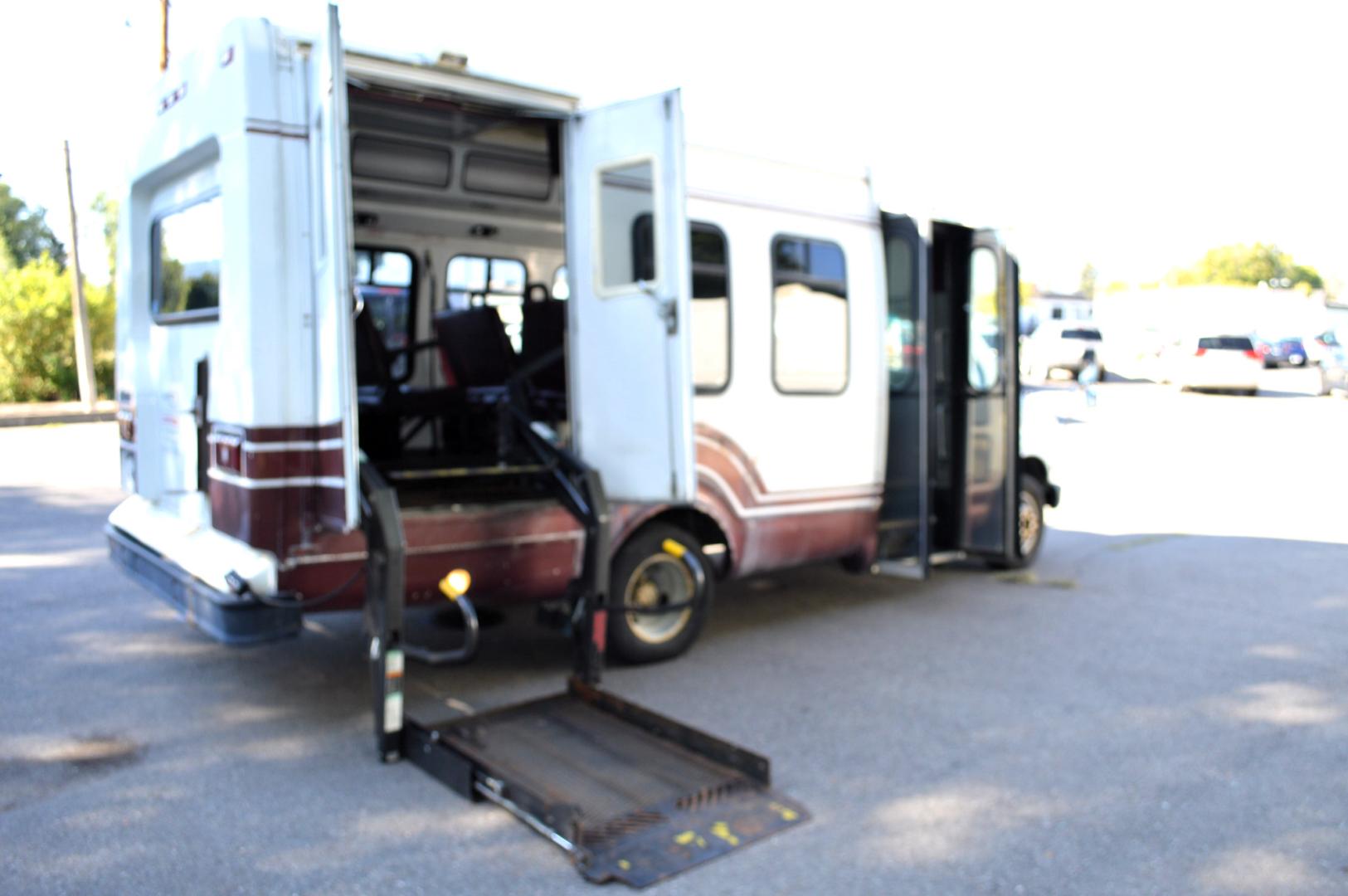 1998 White Chevrolet Express G3500 (1GBJG31J4W1) with an 7.4L V8 OHV 16V engine, 4-Speed Automatic Overdrive transmission, located at 450 N Russell, Missoula, MT, 59801, (406) 543-6600, 46.874496, -114.017433 - Great running Handi-Cap Mini Bus on Chevy 1 Ton Dually. Hydraulic Wheel Chair Lift. Rear Seats fold up out of the way for more room. Front and Rear Air Conditioning. This vehicle is more then 20 years old and is not eligible for lending through our finance companies. - Photo#23