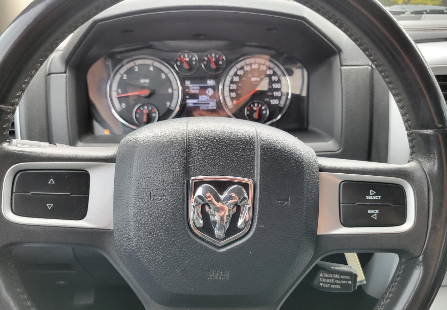 2011 Grey /Black Dodge Ram 1500 ST Crew Cab 4WD (1D7RV1CTXBS) with an 5.7L V8 OHV 16V engine, 5-Speed Automatic transmission, located at 450 N Russell, Missoula, MT, 59801, (406) 543-6600, 46.874496, -114.017433 - Really Nice Truck. Hemi. 4 Wheel Drive. 5 Speed Automatic Transmission. Power Drivers Seat. Air. Cruise. Tilt. AM FM CD Player. Satellite Radio. Power Windows and Locks. Tonneau Cover. Towing. - Photo#24