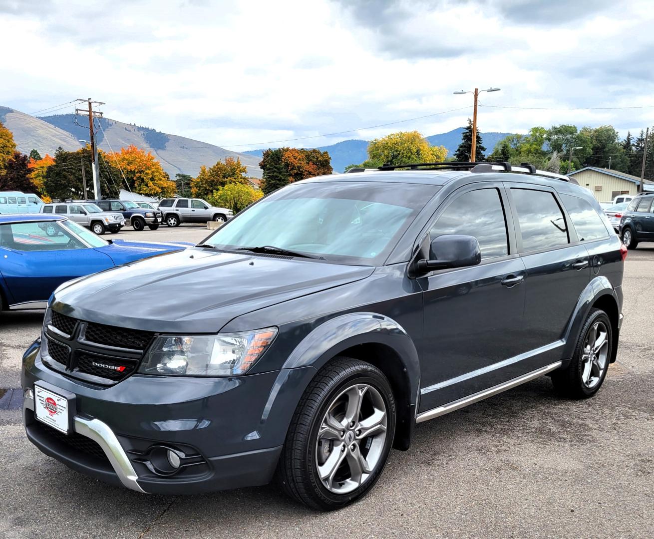 2018 Charcoal /Black Dodge Journey Crossroad AWD (3C4PDDGG7JT) with an 3.6L V6 DOHC 24V engine, 6A transmission, located at 450 N Russell, Missoula, MT, 59801, (406) 543-6600, 46.874496, -114.017433 - Nice AWD SUV. 3rd Row Seating. Front and Rear Climate Control. Heated Leather Seats. Heated Steering Wheel. Touch Screen. Bluetooth. AM FM CD. Backup Camera. Air. Cruise. Tilt. Steering Wheel Controls. Remote Start. - Photo#1