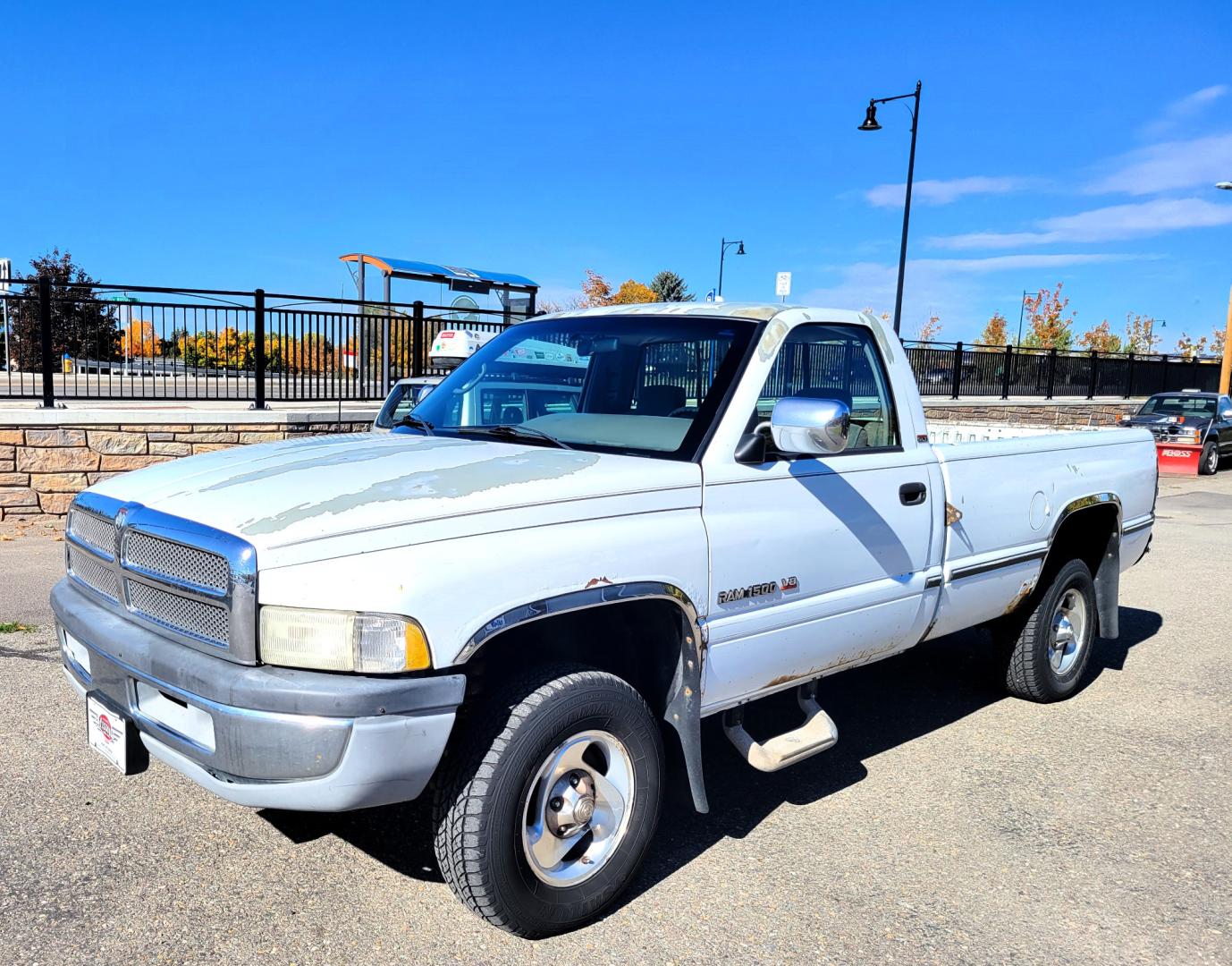 1996 White Dodge Ram 1500 Reg. Cab 8-ft. Bed 4WD (1B7HF16Y2TS) with an 5.2L V8 OHV 16V engine, 5 Speed Manual transmission, located at 450 N Russell, Missoula, MT, 59801, (406) 543-6600, 46.874496, -114.017433 - 5 Speed Manual Transmission. 4 Wheel Drive. Air. Cruise. Tilt. Power Windows and Locks. This vehicle is more then 20 years old and is not eligible for lending through our finance companies. - Photo#6