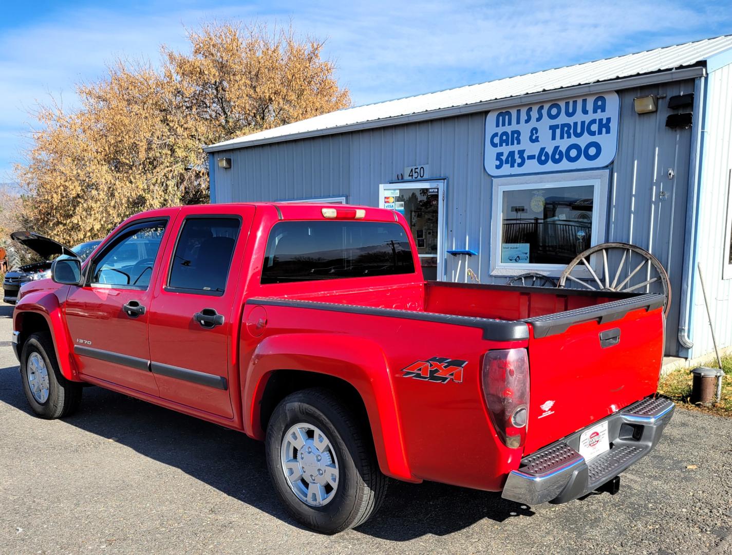 2007 Red /Black Isuzu Truck i-370 Crew Cab LS 4WD (1GGDT13E678) with an 3.7L L5 DOHC 20V engine, 4-Speed Automatic transmission, located at 450 N Russell, Missoula, MT, 59801, (406) 543-6600, 46.874496, -114.017433 - Nice little pickup. 4 Wheel Drive. Automatic Transmission. Air. cruise. Tilt. Power Windows and Locks. Does have an ABS Light on, - Photo#1