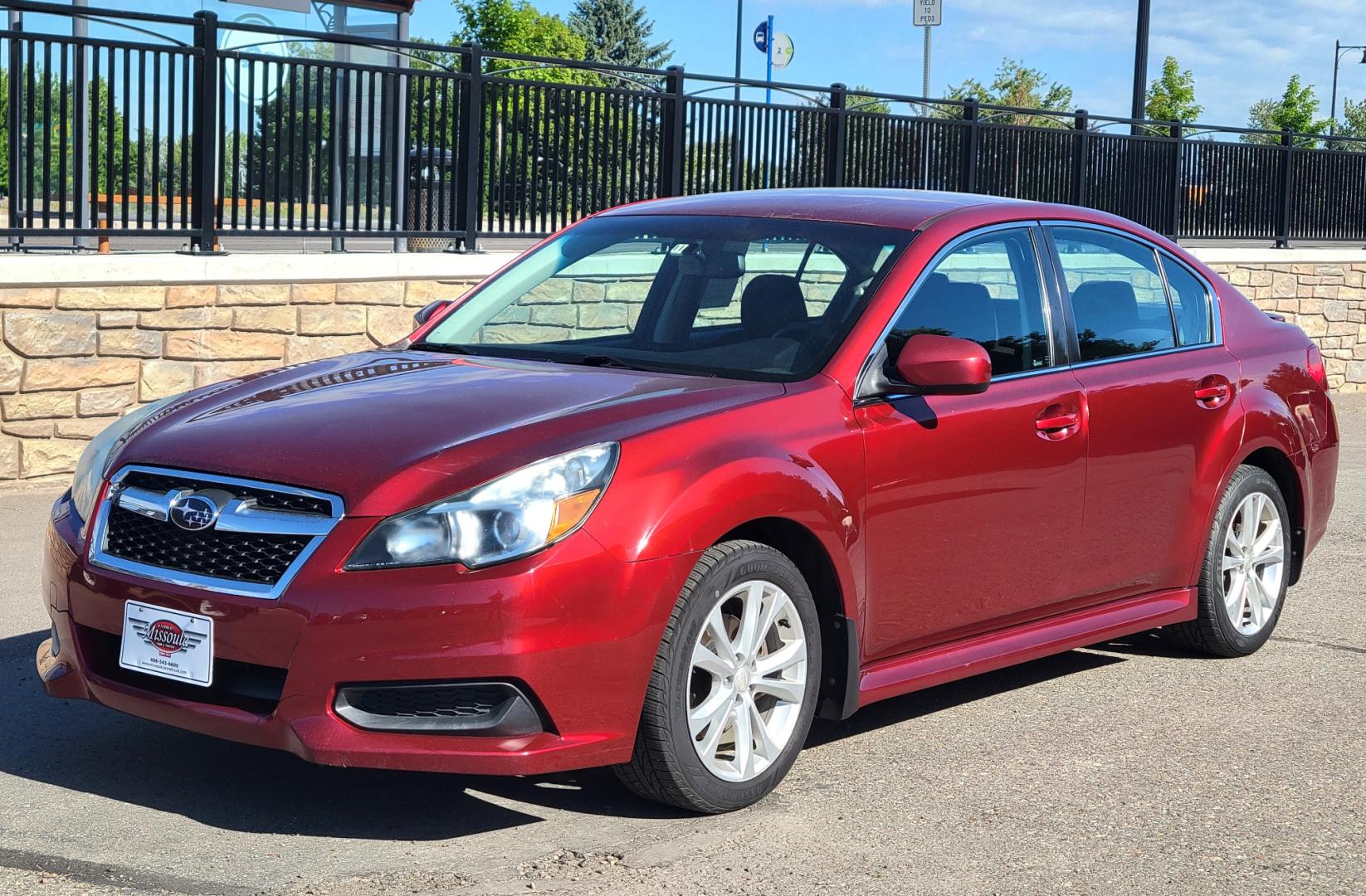 2013 Red /Tan Subaru Legacy 2.5 Premium (4S3BMBC6XD3) with an 2.5L H4 engine, Automatic transmission, located at 450 N Russell, Missoula, MT, 59801, (406) 543-6600, 46.874496, -114.017433 - Photo#0