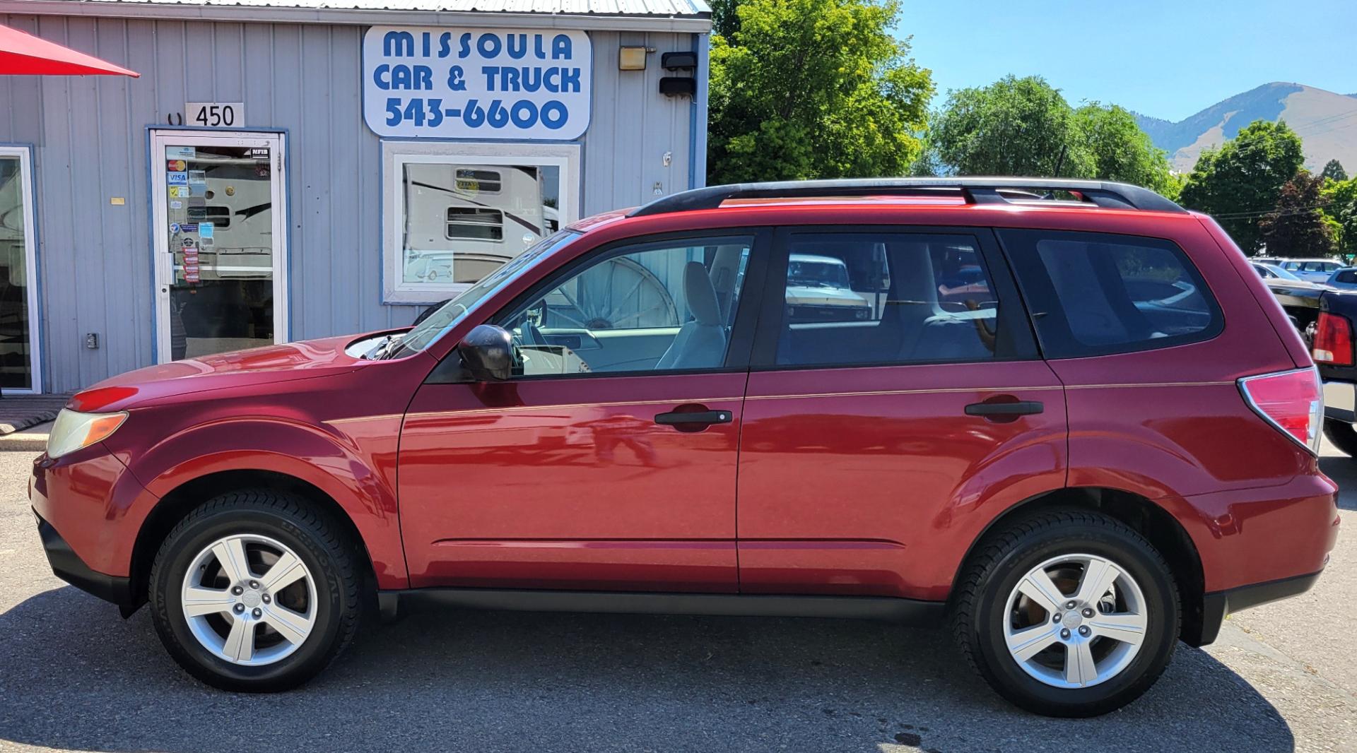 2012 Red /White Subaru Forester 2.5X (JF2SHABC3CH) with an 2.5L H4 engine, 4 Speed Auto transmission, located at 450 N Russell, Missoula, MT, 59801, (406) 543-6600, 46.874496, -114.017433 - Photo#0