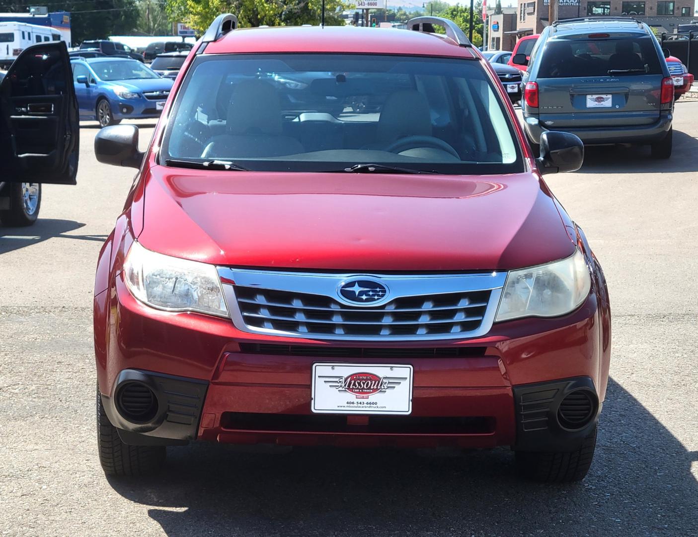 2012 Red /White Subaru Forester 2.5X (JF2SHABC3CH) with an 2.5L H4 engine, 4 Speed Auto transmission, located at 450 N Russell, Missoula, MT, 59801, (406) 543-6600, 46.874496, -114.017433 - Photo#2