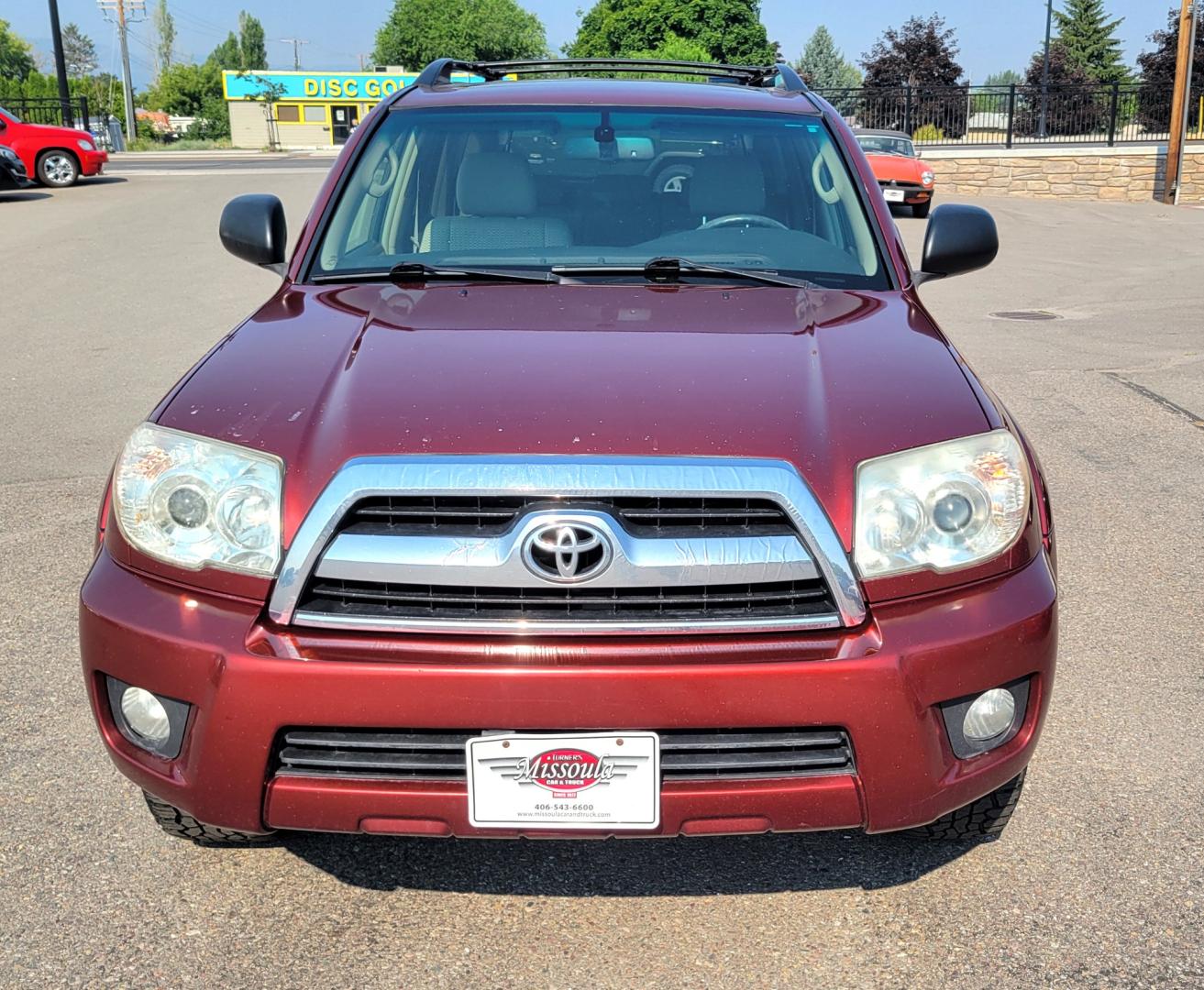 2008 Red /Tan Toyota 4Runner SR5 (JTEBU14RX8K) with an 4.0L V6 engine, 5 Speed Auto transmission, located at 450 N Russell, Missoula, MT, 59801, (406) 543-6600, 46.874496, -114.017433 - Hard to Find SUV. 4.0L V6 Engine. 5 Speed Automatic Transmission. 4 Wheel drive. Power Sunroof. Power Windows and Locks. Air Cruise Tilt. - Photo#3