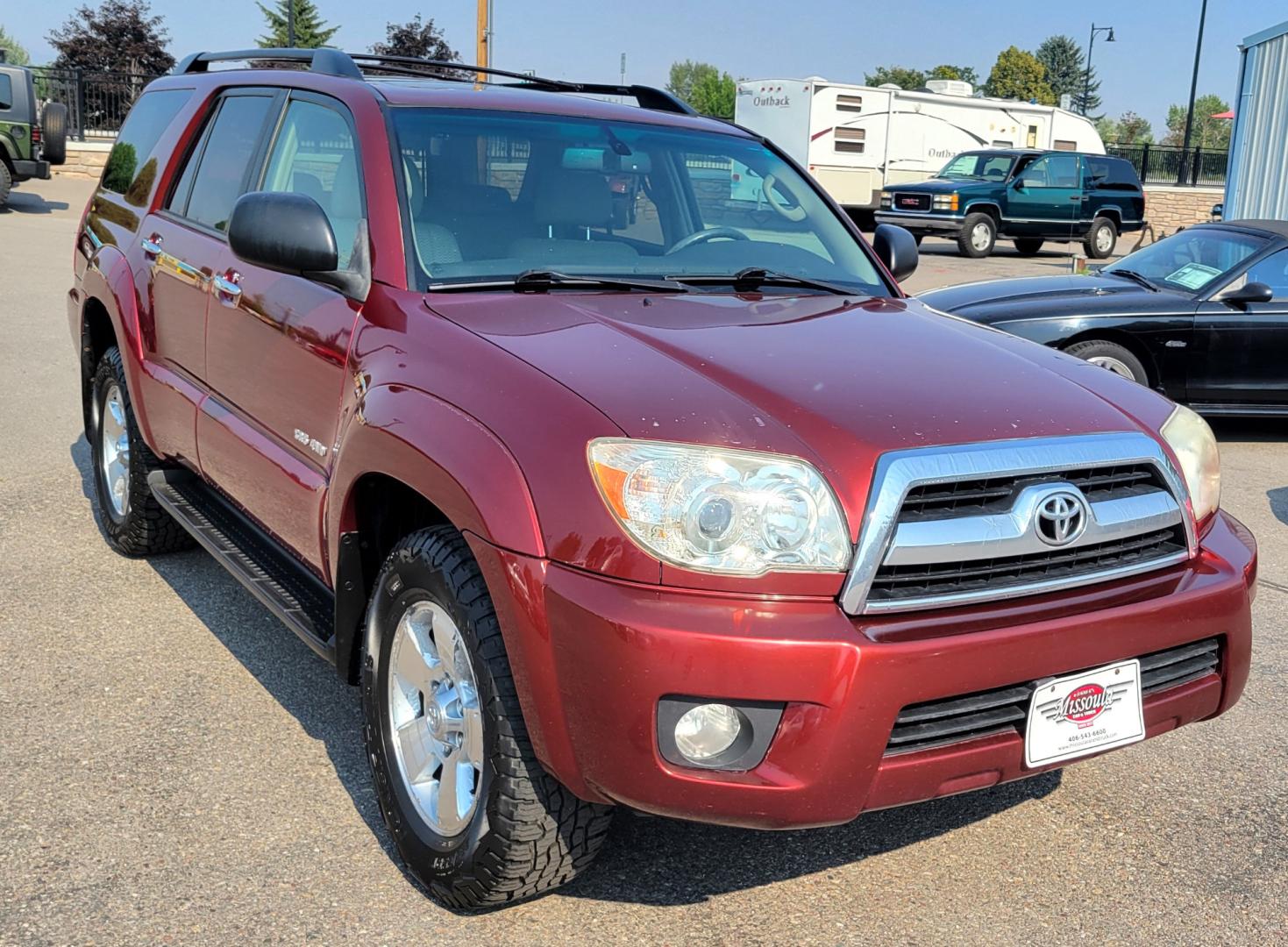 2008 Red /Tan Toyota 4Runner SR5 (JTEBU14RX8K) with an 4.0L V6 engine, 5 Speed Auto transmission, located at 450 N Russell, Missoula, MT, 59801, (406) 543-6600, 46.874496, -114.017433 - Hard to Find SUV. 4.0L V6 Engine. 5 Speed Automatic Transmission. 4 Wheel drive. Power Sunroof. Power Windows and Locks. Air Cruise Tilt. - Photo#4