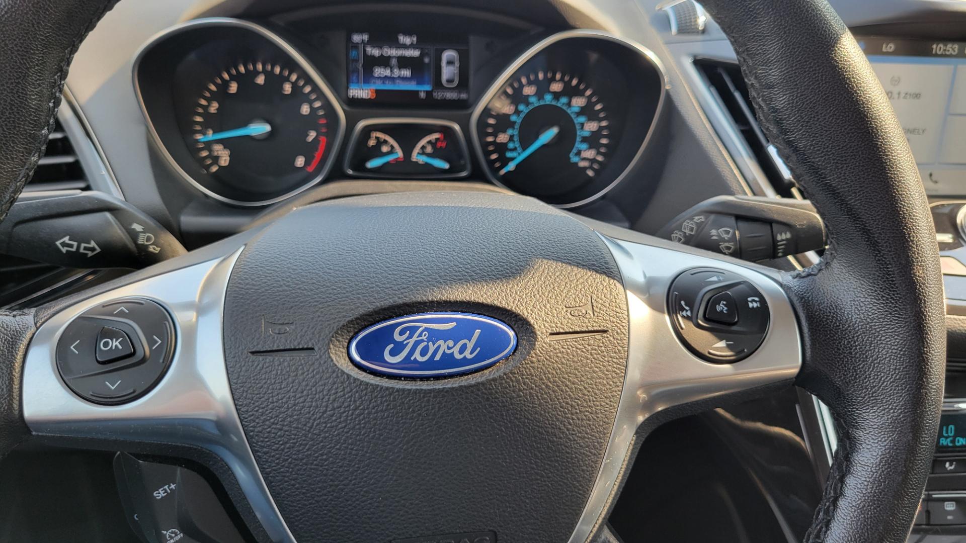 2016 Grey /Black Ford Escape Titanium 4WD (1FMCU9J91GU) with an 2.0L L4 engine, 6 Speed Auto transmission, located at 450 N Russell, Missoula, MT, 59801, (406) 543-6600, 46.874496, -114.017433 - Nice Little 4WD SUV. 2.0L L4 Engine. 6 Speed Automatic Transmission. Heated Seats. Power Lift Gate. Bluetooth. Backup Camera. Touch Screen. AM FM CD. Power Drivers Seat. Fog Lights. Roof Rack Rails. Remote Start. Weather Tech Floor Liners. - Photo#15