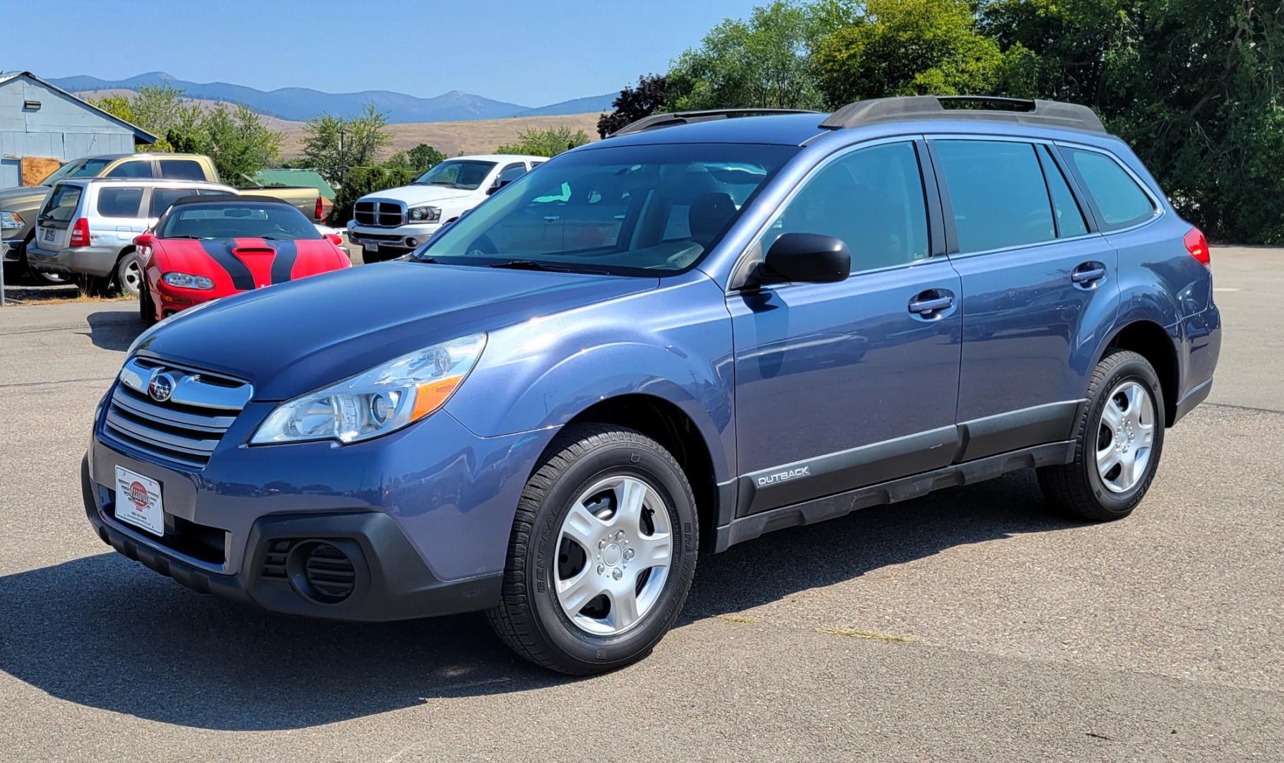 2013 Blue /Black Subaru Outback 2.5I (4S4BRBAC7D3) with an 2.5L H4 engine, Automatic transmission, located at 450 N Russell, Missoula, MT, 59801, (406) 543-6600, 46.874496, -114.017433 - One Owner. All Wheel Drive. 2.5L H4 Engine. Automatic Transmission. AM FM CD. Air. Cruise. Tilt. Power Windows and Locks. Bluetooth. Small dent in passenger front door. - Photo#0