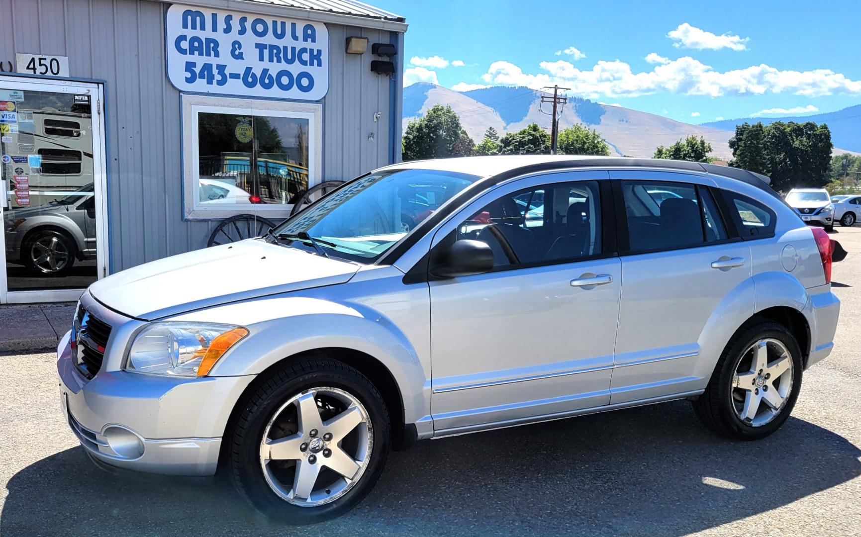 2008 Silver /Black Dodge Caliber R/T AWD (1B3HE78K98D) with an 2.4L L4 DOHC 16V engine, CVT transmission, located at 450 N Russell, Missoula, MT, 59801, (406) 543-6600, 46.874496, -114.017433 - Cute All Wheel Drive. 2.4L L4 Engine. Automatic Transmission. Heated Seats. Power Windows and Locks. Air Cruise and Tilt. AM FM CD Player. Good All Season Tires. 2 Owner VEhicle with a Clean Carfax. - Photo#0