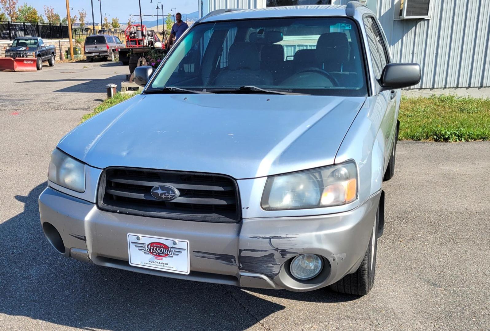 2003 Silver /Gray Subaru Forester 2.5 XS (JF1SG65633H) with an 2.5L H4 SOHC 16V engine, 4-Speed Automatic Overdrive transmission, located at 450 N Russell, Missoula, MT, 59801, (406) 543-6600, 46.874496, -114.017433 - Photo#2