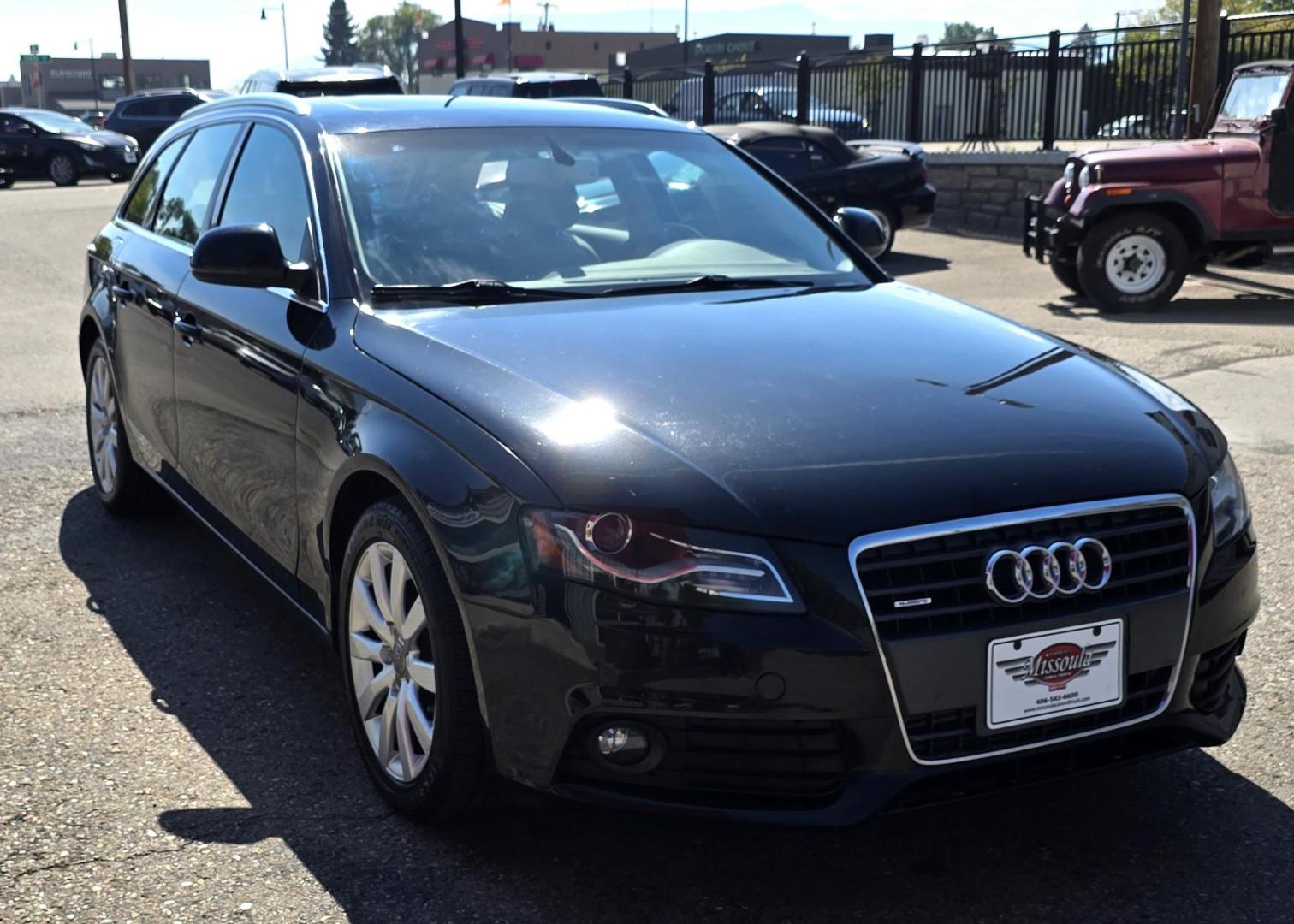 2009 Black /Black Audi A4 Avant 2.0 T quattro Premium Package (WAUGF78K59A) with an 2.0L L4 DOHC 16V TURBO engine, 6-Speed Manual transmission, located at 450 N Russell, Missoula, MT, 59801, (406) 543-6600, 46.874496, -114.017433 - Beautiful Audi Wago . 2.0L I4. Automatic Transmission. AWD. Power Sunroof. Air. Cruise. Tilt. Leather Heated Seats. Power Windows and Locks. AM FM Sat Cd Player, - Photo#3