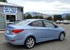 2012 Blue /Tan Hyundai Accent GLS 4-Door (KMHCU4AEXCU) with an 1.6L L4 DOHC 16V engine, Automatic transmission, located at 450 N Russell, Missoula, MT, 59801, (406) 543-6600, 46.874496, -114.017433 - Photo#0