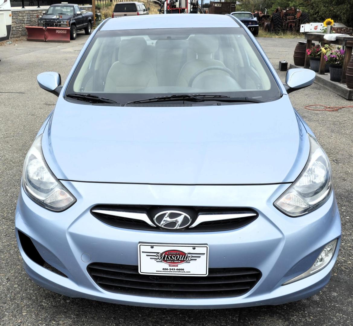 2012 Blue /Tan Hyundai Accent GLS 4-Door (KMHCU4AEXCU) with an 1.6L L4 DOHC 16V engine, Automatic transmission, located at 450 N Russell, Missoula, MT, 59801, (406) 543-6600, 46.874496, -114.017433 - Nice little Economy . 1.6L I4 Engine. Automatic Transmission. FWD. Cruise. Tilt. Power Windows and Locks. AM FM XM CD Stereo. Bluetooth. Air Conditioning does not work. - Photo#4