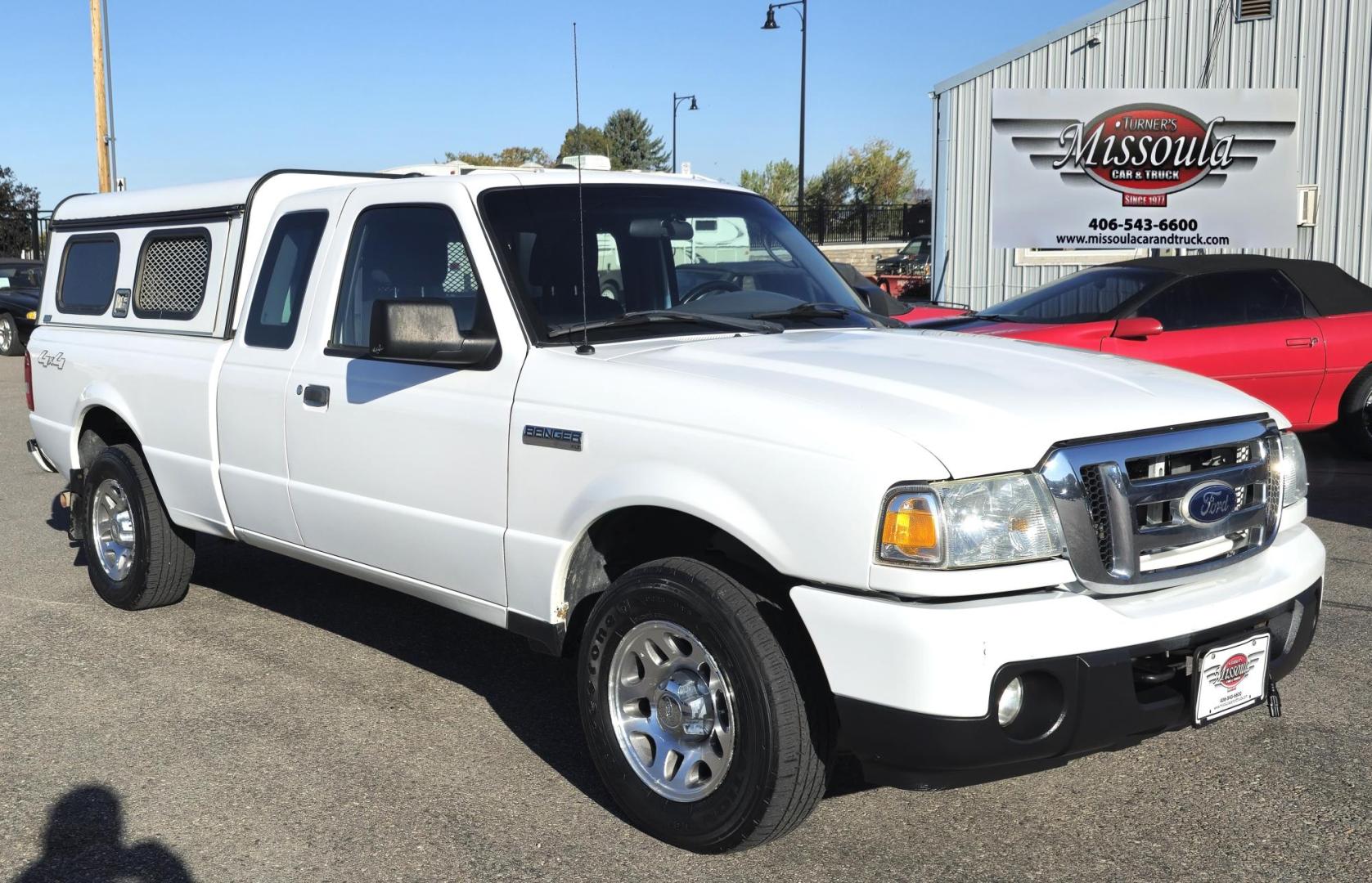 2011 White /Black Ford Ranger XLT SuperCab 4-Door 4WD (1FTLR4FE5BP) with an 4.0L V6 SOHC 12V engine, Automatic transmission, located at 450 N Russell, Missoula, MT, 59801, (406) 543-6600, 46.874496, -114.017433 - Former Animal Control Truck with Topper. 4 Wheel Drive. 4.0L V6 Engine. Automatic Transmission. Air Cruise Tilt. Power Windows and Locks. Towing. Runs Well. Would make a great small 4WD for a Bird Hunter with his dog. - Photo#1