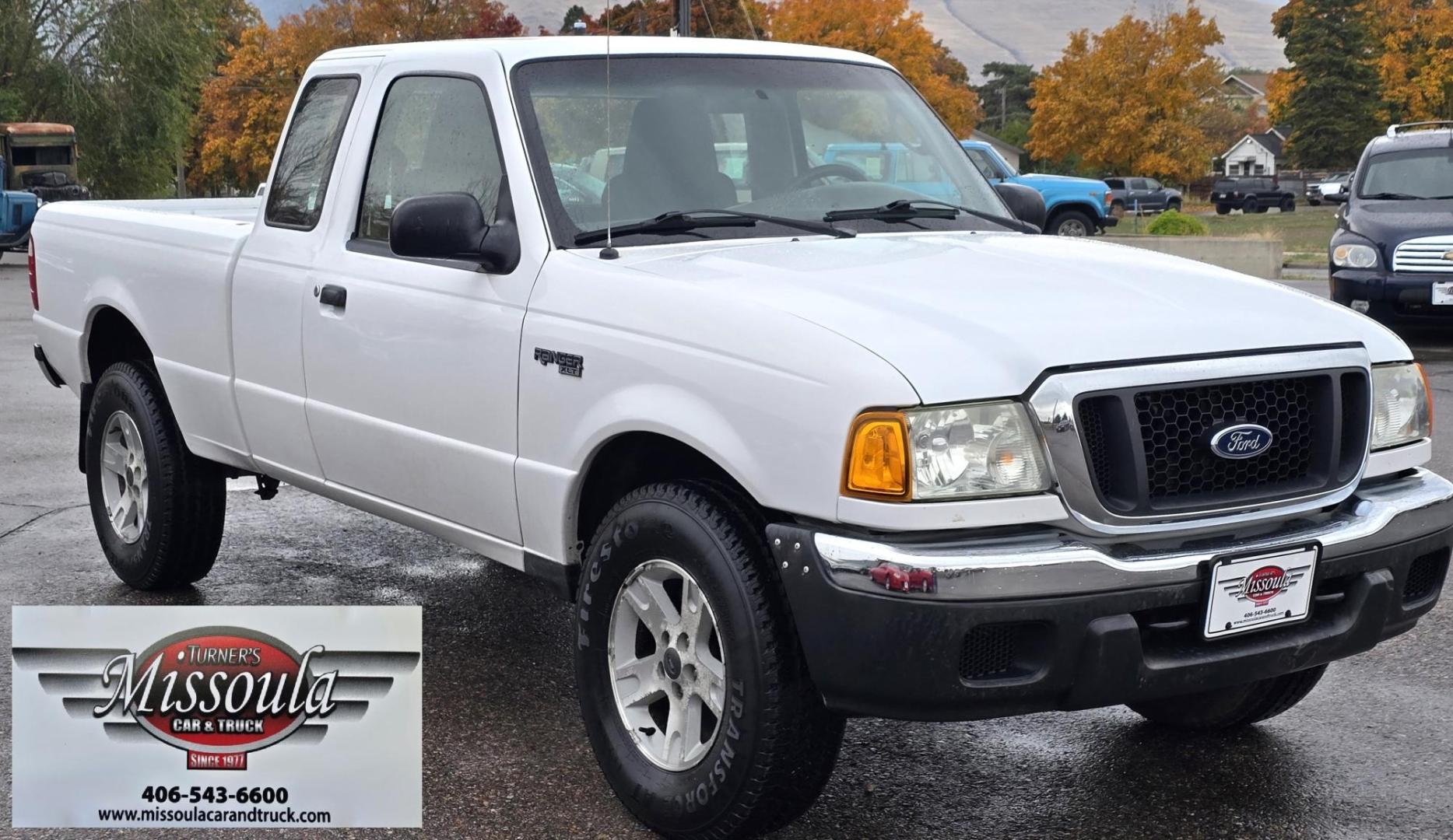 2004 White /Black Ford Ranger XLT SuperCab 2-Door 4WD (1FTYR15E64P) with an 4.0L V6 SOHC 12V engine, Automatic transmission, located at 450 N Russell, Missoula, MT, 59801, (406) 543-6600, 46.874496, -114.017433 - Low Mile 4WD Ranger. 4.0L V6 Engine. Automatic Transmission. Air conditioning. AM FM CD Player. 2 Owner. Clean Title and Carfax. Because of the age, financing is not available on this vehicle. - Photo#3