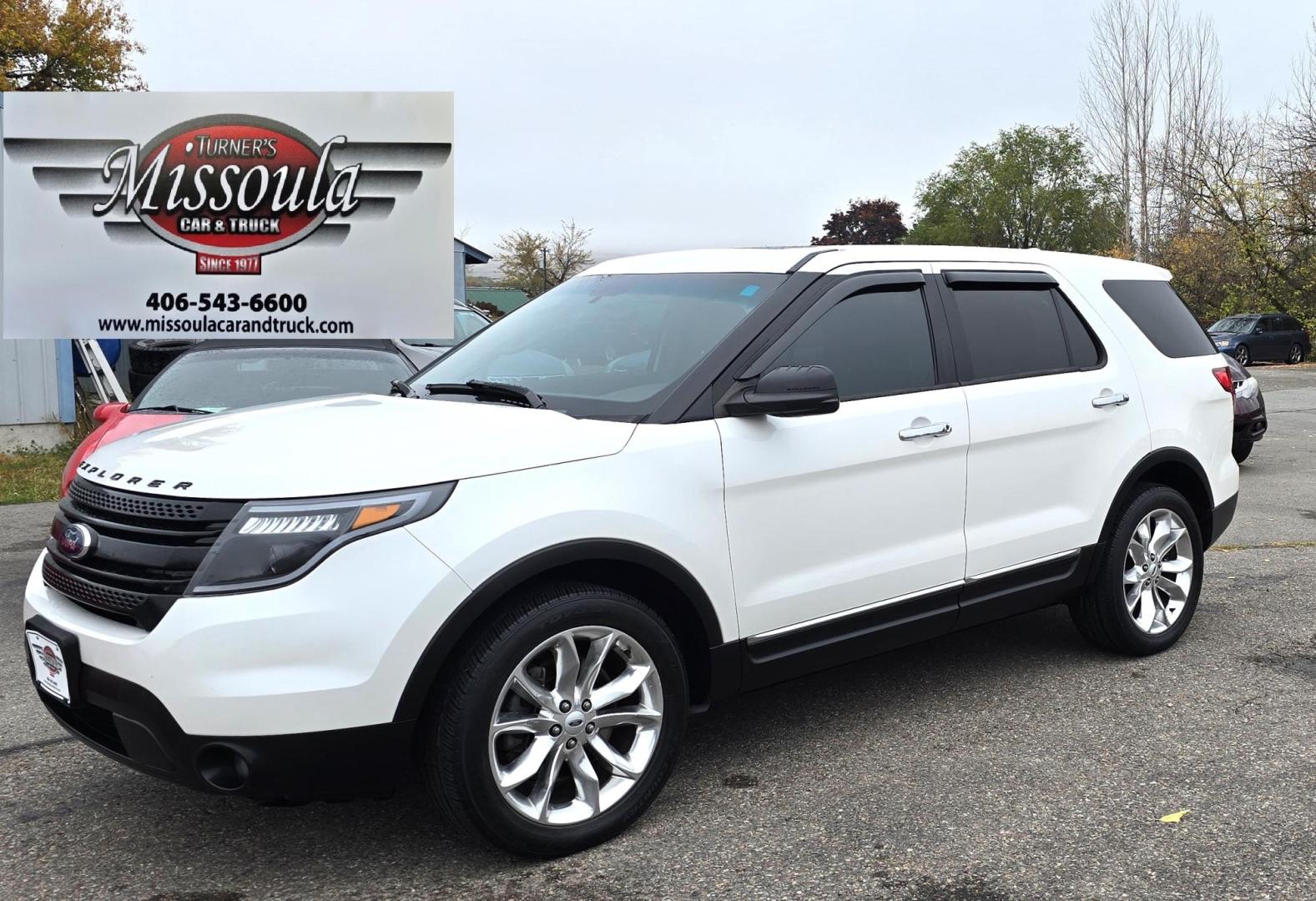 2014 White /Black Ford Explorer XLT 4WD (1FM5K8D80EG) with an 3.5L V6 DOHC 24V engine, 6-Speed Automatic transmission, located at 450 N Russell, Missoula, MT, 59801, (406) 543-6600, 46.874496, -114.017433 - Clean SUV 4WD. 3.5l v6. Automatic. 3rd Row Seating. Power Sunroof. Power Leather Seats. Heated Front Seats. Air. Cruise. Tilt. Power Windows and Locks. AM fM XM CD. - Photo#1