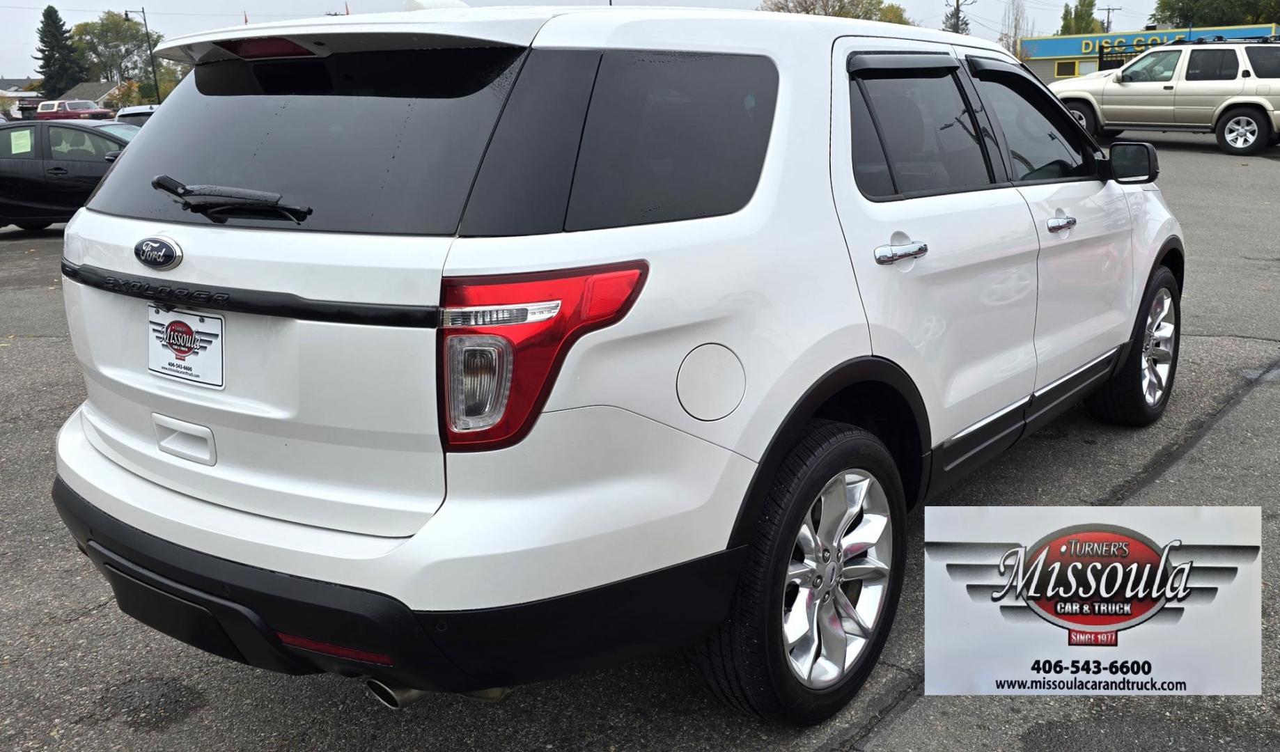 2014 White /Black Ford Explorer XLT 4WD (1FM5K8D80EG) with an 3.5L V6 DOHC 24V engine, 6-Speed Automatic transmission, located at 450 N Russell, Missoula, MT, 59801, (406) 543-6600, 46.874496, -114.017433 - Clean SUV 4WD. 3.5l v6. Automatic. 3rd Row Seating. Power Sunroof. Power Leather Seats. Heated Front Seats. Air. Cruise. Tilt. Power Windows and Locks. AM fM XM CD. - Photo#5