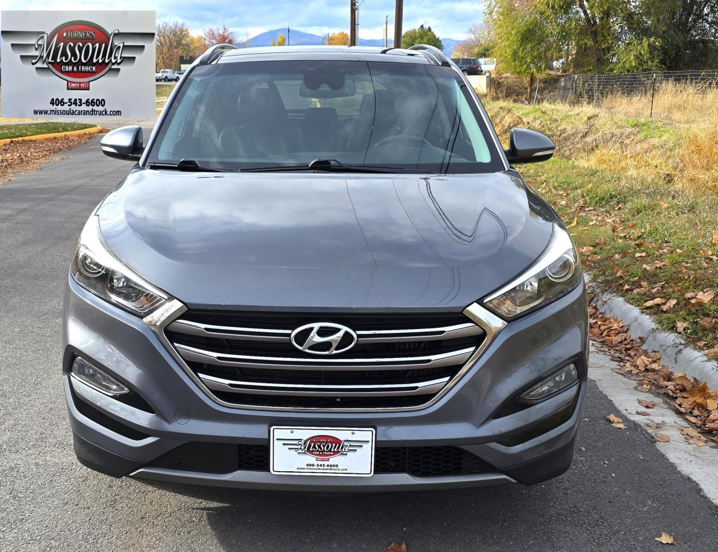 2016 Grey /Black Hyundai Tucson Eco AWD (KM8J3CA22GU) with an 1.6L L4 DOHC 16V engine, 7A transmission, located at 450 N Russell, Missoula, MT, 59801, (406) 543-6600, 46.874496, -114.017433 - Nice Low Mile (56K) AWD SUV. 1.6L I4 Engine. Huge Sunroof. Leather Interior. Power Front Seats. Heated Front and Rear Seats. Seats. Air. Cruise. Tilt. AM FM XM. Bluetooth Audio and Phone Connection. Nice Wheels and Tires. Lane Departure Warning. Automatic Emergency Braking. Parking Sensors. Power Re - Photo#8