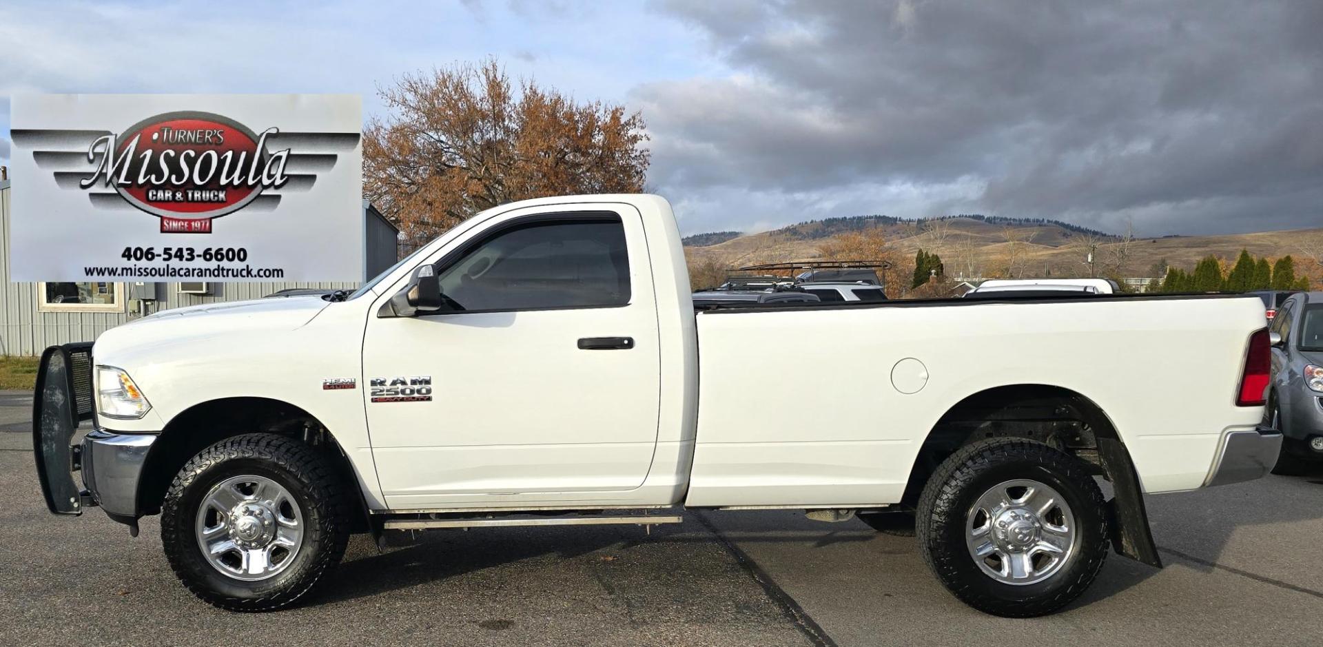 2015 White /Black RAM 2500 Tradesman Regular Cab 4WD (3C6MR5AJ5FG) with an 6.4L V8 engine, 6-Speed Automatic transmission, located at 450 N Russell, Missoula, MT, 59801, (406) 543-6600, 46.874496, -114.017433 - Photo#1