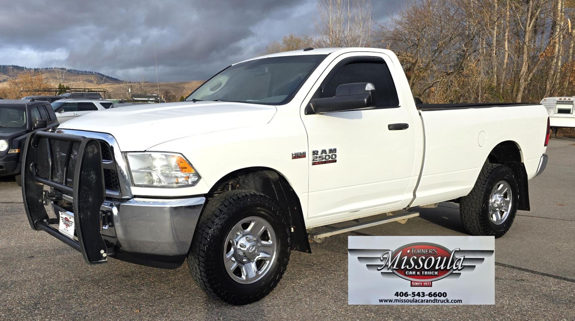 2015 White /Black RAM 2500 Tradesman Regular Cab 4WD (3C6MR5AJ5FG) with an 6.4L V8 engine, 6-Speed Automatic transmission, located at 450 N Russell, Missoula, MT, 59801, (406) 543-6600, 46.874496, -114.017433 - Photo#0