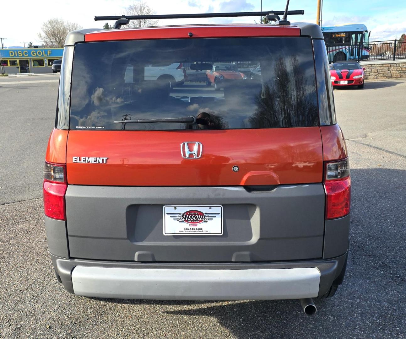 2005 Orange /Black Honda Element EX 4WD 4-spd AT (5J6YH28695L) with an 2.4L L4 DOHC 16V engine, 4-Speed Automatic Overdrive transmission, located at 450 N Russell, Missoula, MT, 59801, (406) 543-6600, 46.874496, -114.017433 - Photo#3