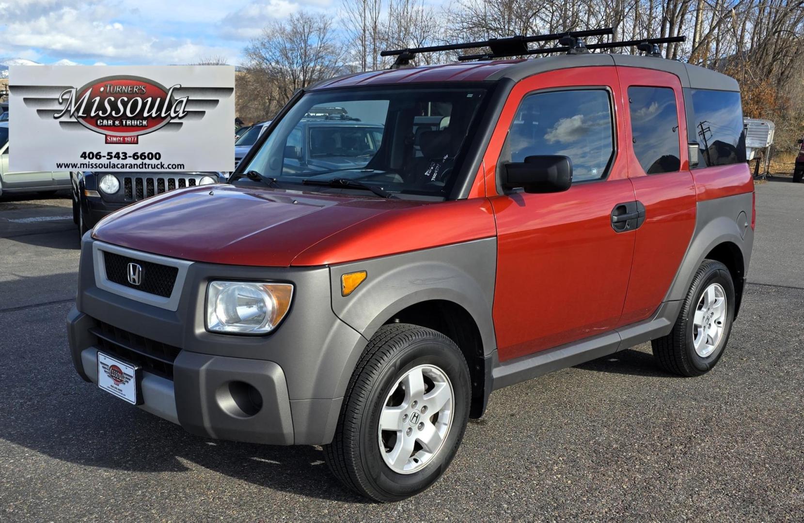 2005 Orange /Black Honda Element EX 4WD 4-spd AT (5J6YH28695L) with an 2.4L L4 DOHC 16V engine, 4-Speed Automatic Overdrive transmission, located at 450 N Russell, Missoula, MT, 59801, (406) 543-6600, 46.874496, -114.017433 - Photo#2