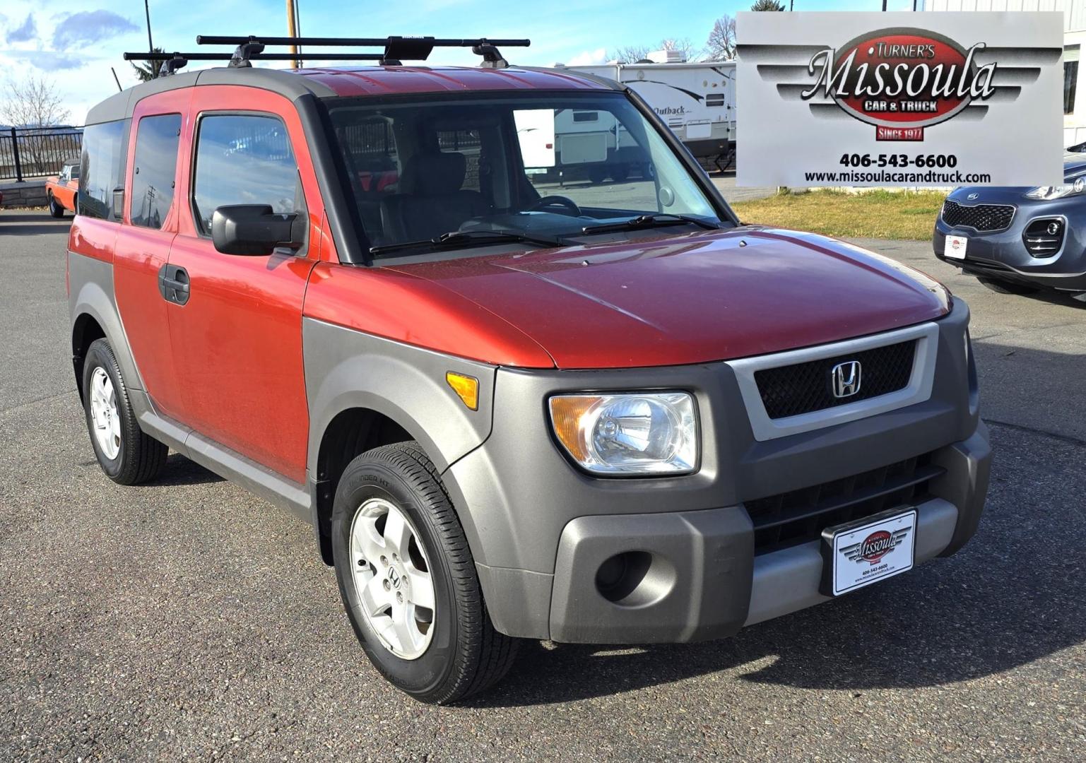 2005 Orange /Black Honda Element EX 4WD 4-spd AT (5J6YH28695L) with an 2.4L L4 DOHC 16V engine, 4-Speed Automatic Overdrive transmission, located at 450 N Russell, Missoula, MT, 59801, (406) 543-6600, 46.874496, -114.017433 - Photo#7