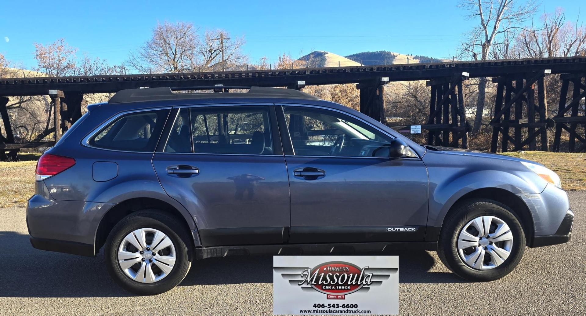 2013 Blue /Black Subaru Outback 2.5i (4S4BRBAC2D1) with an 2.5L H4 DOHC 16V engine, 6 Speed Manual transmission, located at 450 N Russell, Missoula, MT, 59801, (406) 543-6600, 46.874496, -114.017433 - One Owner Outback. Good Miles. 2.5L H4 Engine. Hard to Find 6 Speed Manual Transmission. Air Cruise Tilt. Bluetooth Audio and Phone. Power Windows and Locks. Drives and Shifts Great! - Photo#0