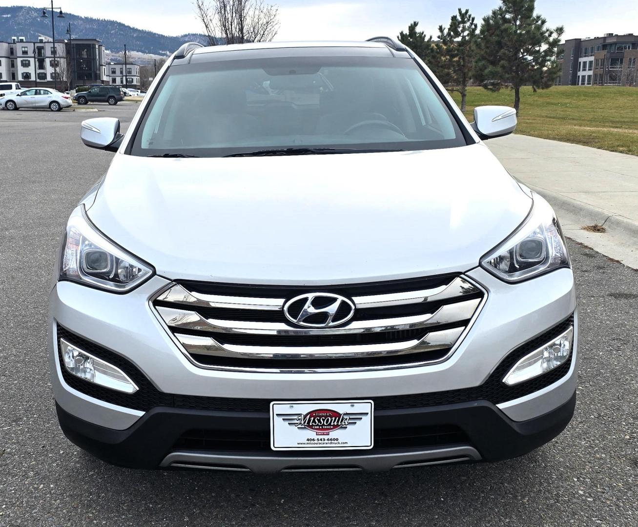 2014 Silver /Black Hyundai Santa Fe Sport 2.0T AWD (5XYZWDLA1EG) with an 2.0L L4 DOHC 16V TURBO engine, 6-Speed Automatic transmission, located at 450 N Russell, Missoula, MT, 59801, (406) 543-6600, 46.874496, -114.017433 - Really nice Santa Fe AWD. 2.0L I4 Engine. automatic Transmission. Huge Sunroof. Navigation. Bluetooth Audio and Phone. Backup Camera. Air Cruise Tilt. heated and Cooled seats. - Photo#3