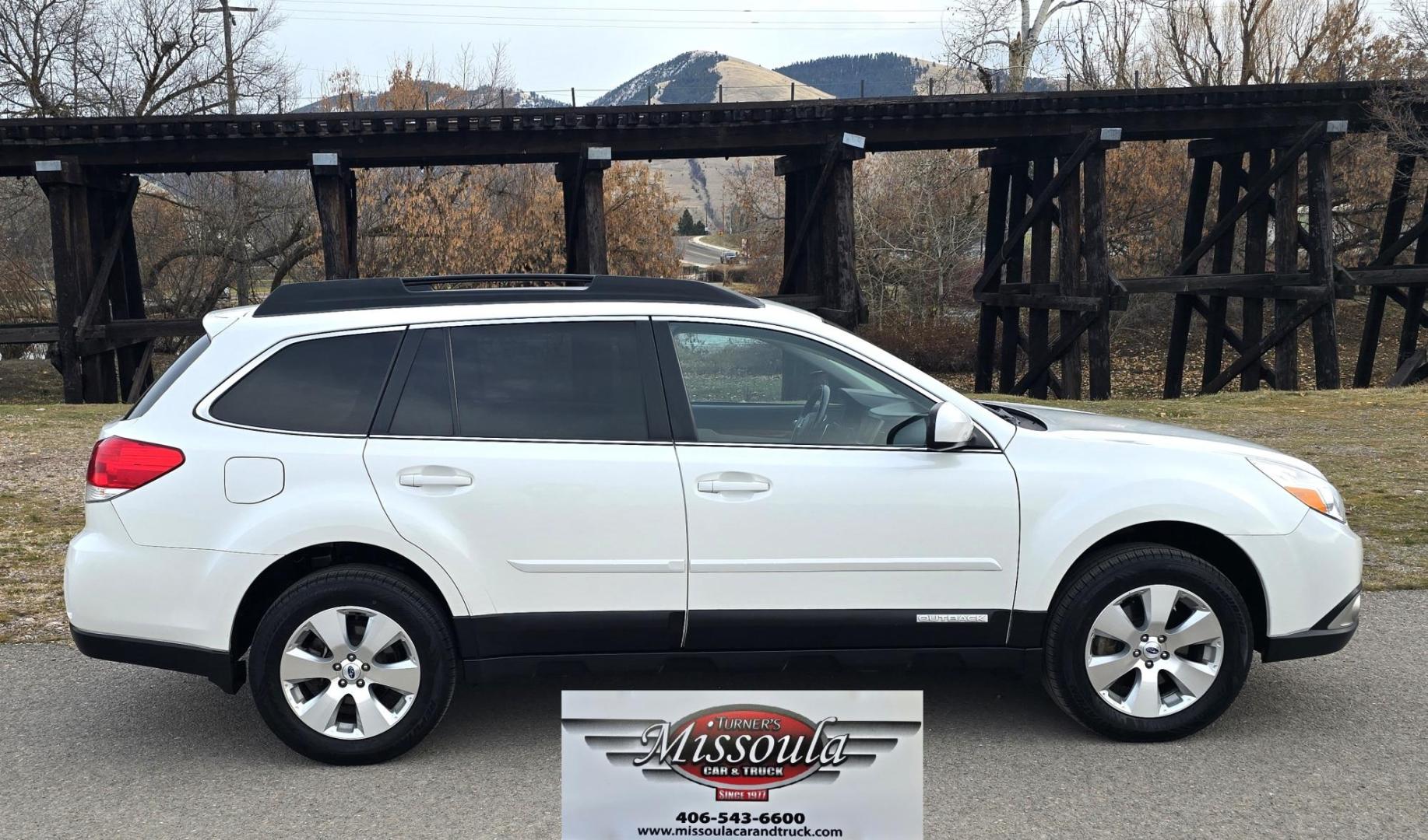 2012 White /White Subaru Outback 3.6R Limited (4S4BRDLCXC2) with an 3.6L H6 DOHC 24V engine, 5-Speed Automatic transmission, located at 450 N Russell, Missoula, MT, 59801, (406) 543-6600, 46.874496, -114.017433 - Hard to Find Outback AWD with the H6 3.6L Engine. Automatic Transmission. Air. Cruise Tilt. Power windows and Locks. Backup Camera. Bluetooth Audio and Phone. Power Sunroof. Heated Seats. - Photo#0