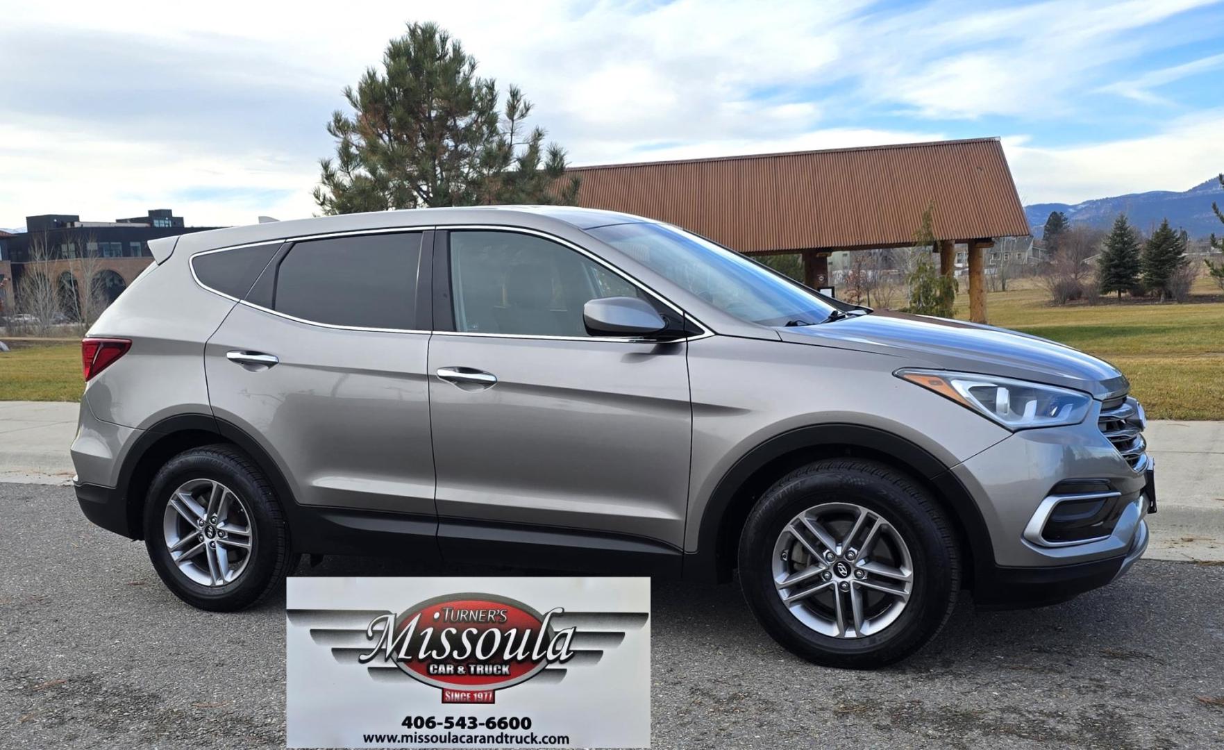 2017 Grey /Tan Hyundai Santa Fe Sport 2.4 AWD (5XYZTDLBXHG) with an 2.4L L4 DOHC 16V engine, 6A transmission, located at 450 N Russell, Missoula, MT, 59801, (406) 543-6600, 46.874496, -114.017433 - Photo#2