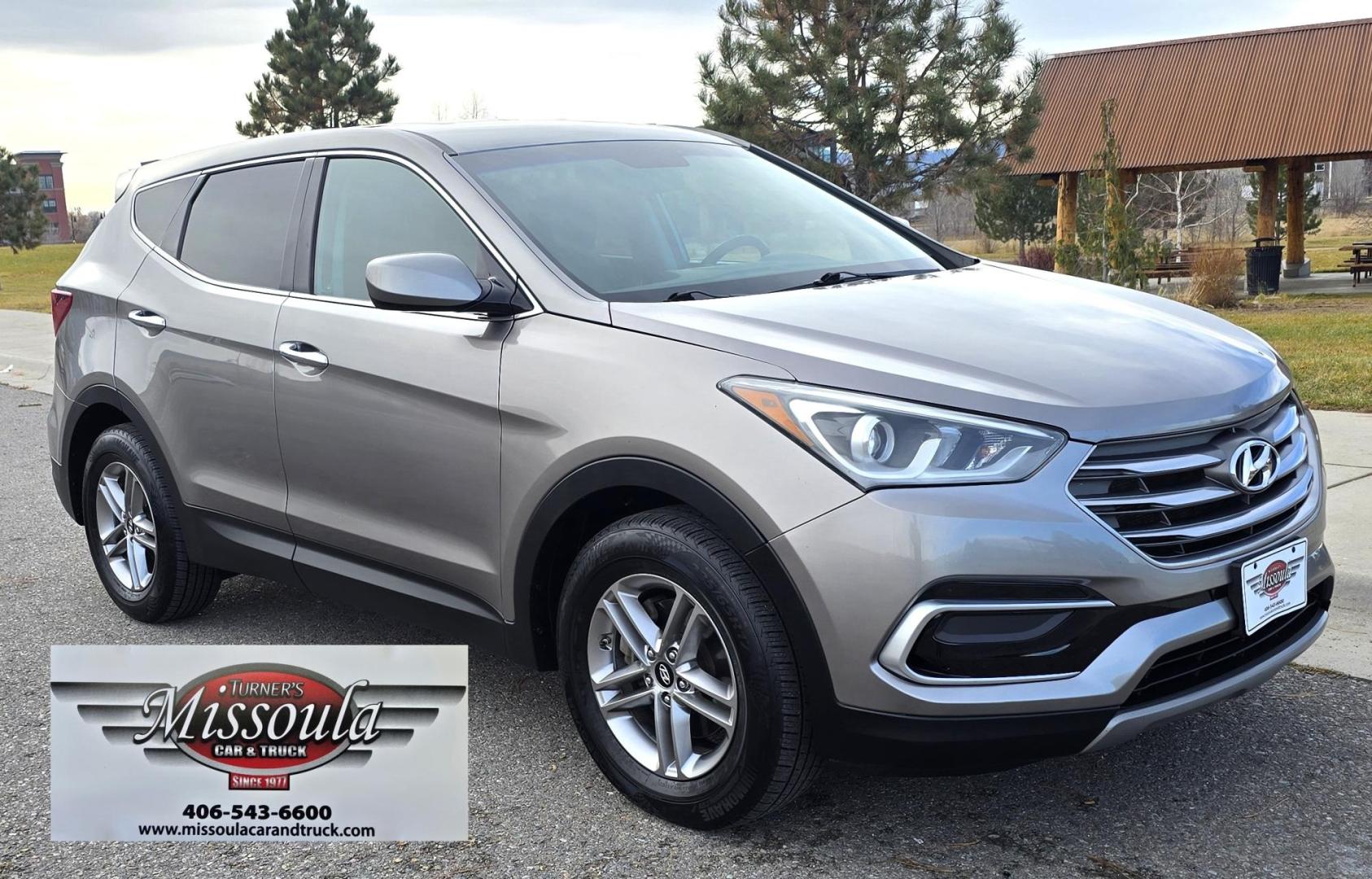 2017 Grey /Tan Hyundai Santa Fe Sport 2.4 AWD (5XYZTDLBXHG) with an 2.4L L4 DOHC 16V engine, 6A transmission, located at 450 N Russell, Missoula, MT, 59801, (406) 543-6600, 46.874496, -114.017433 - Photo#3