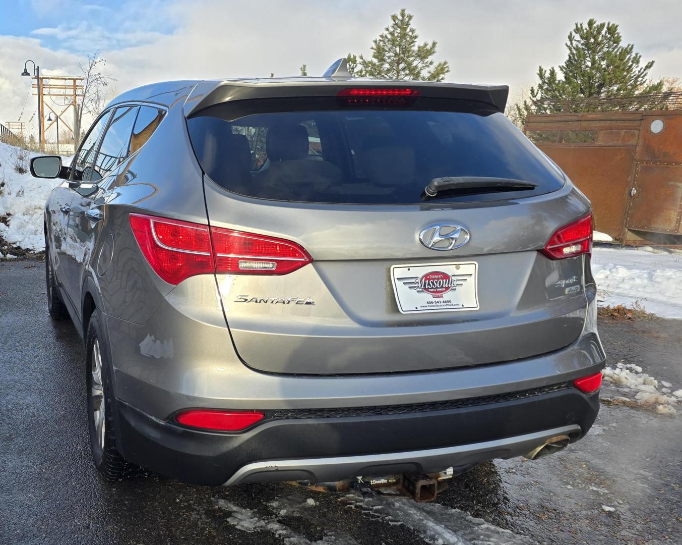 2014 Mineral Gray /Gray Hyundai Santa Fe Sport 2.4 AWD (5XYZTDLB5EG) with an 2.4L L4 DOHC 16V engine, 6-Speed Automatic transmission, located at 450 N Russell, Missoula, MT, 59801, (406) 543-6600, 46.874496, -114.017433 - Photo#2